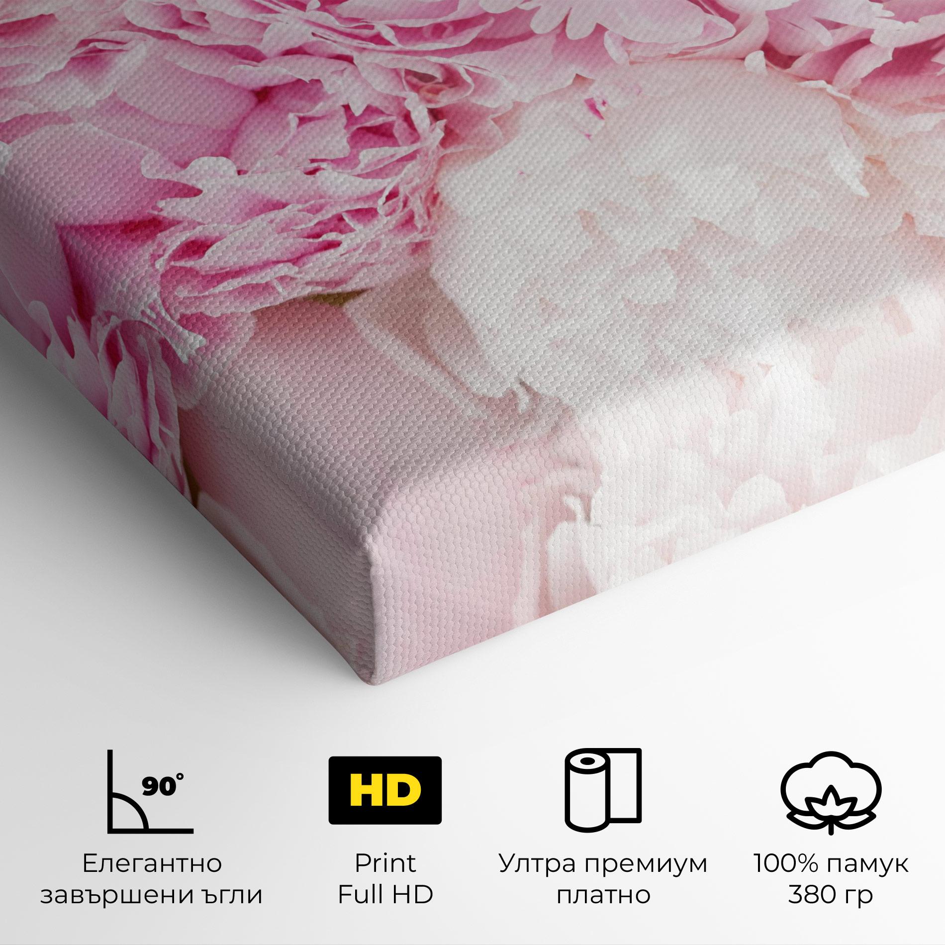 Картина на платно Dreamy Pink Pastel Peony mockup 4