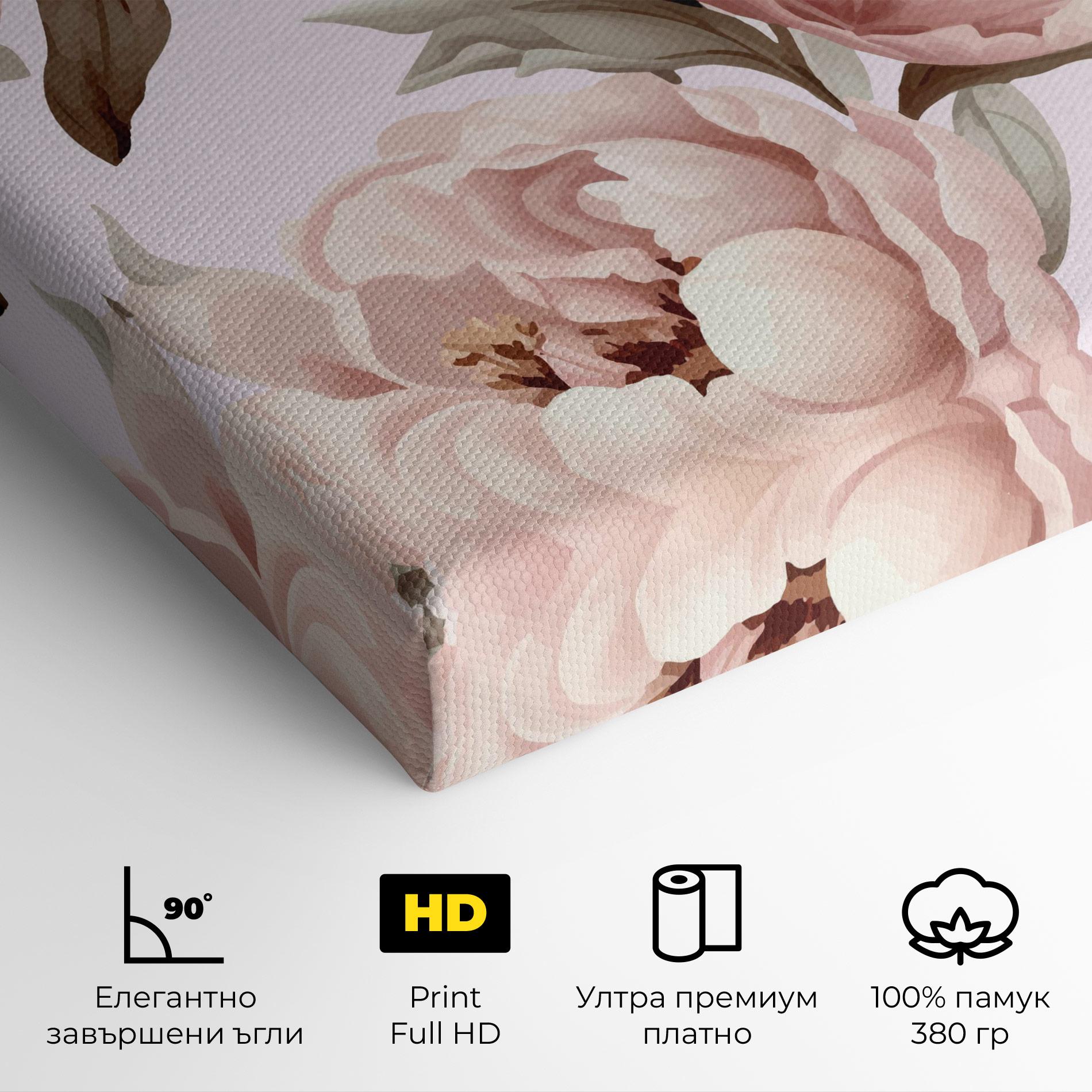 Картина на платно Pink Peony Buds mockup 4