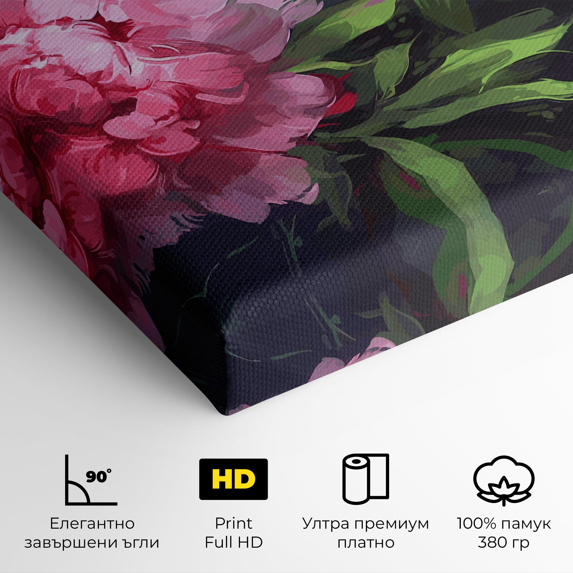 Картина на платно Pretty Peonies mockup 4