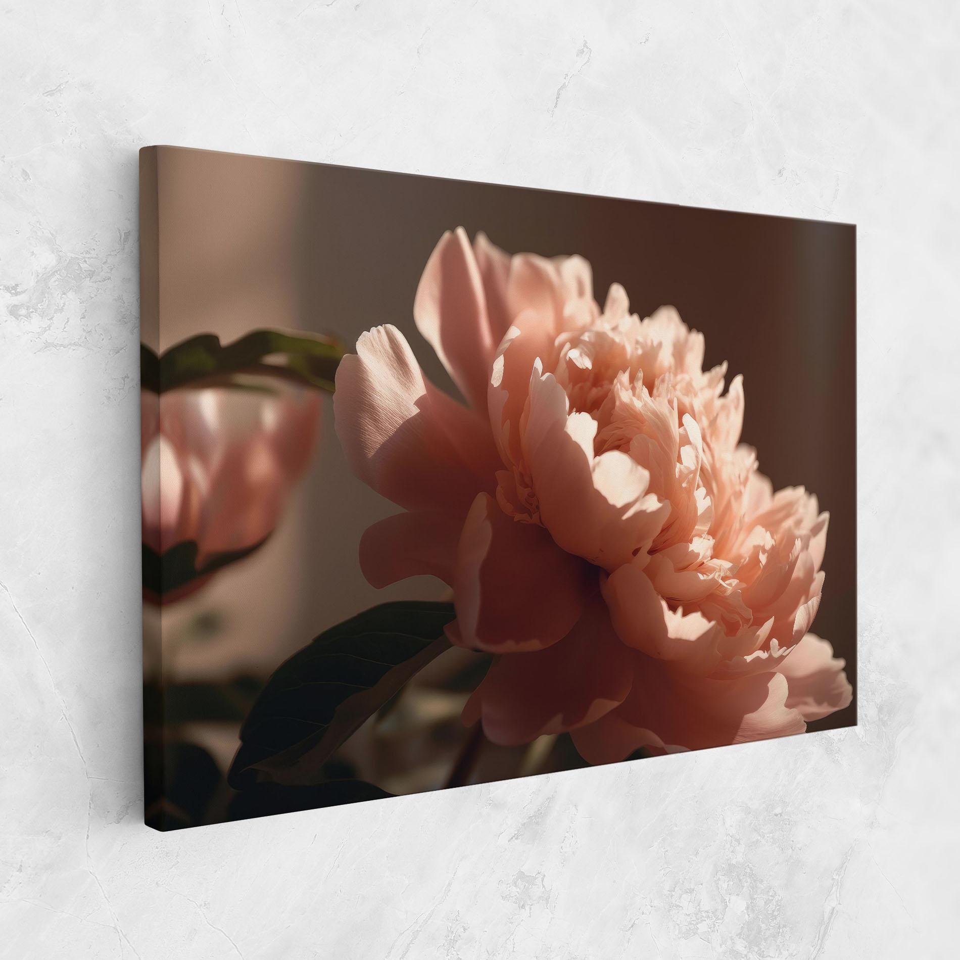 Картина на платно Light Orange Peony View mockup 1