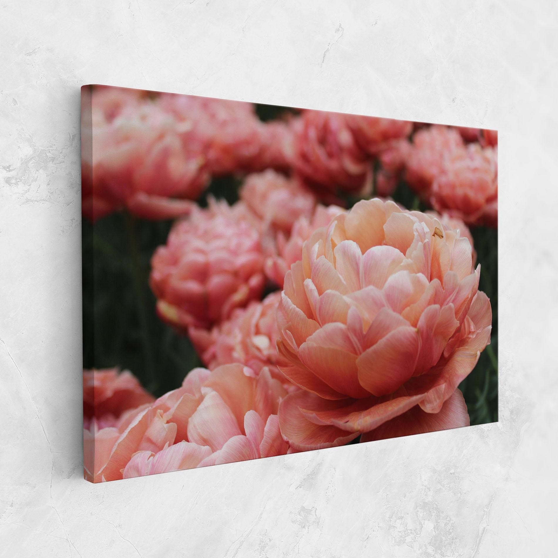 Картина на платно Light Orange Peony mockup 1