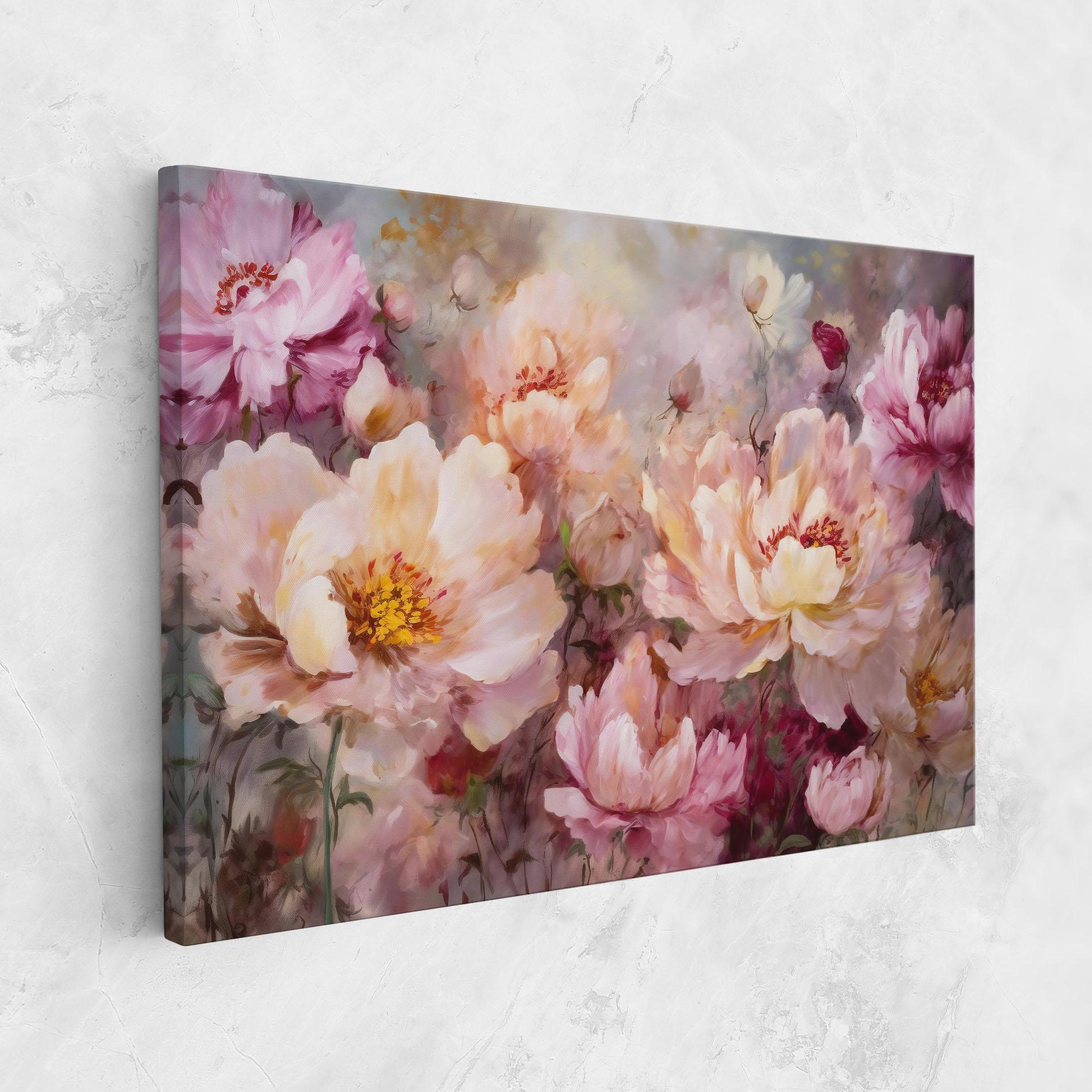 Картина на платно Peony Painting Art mockup 1