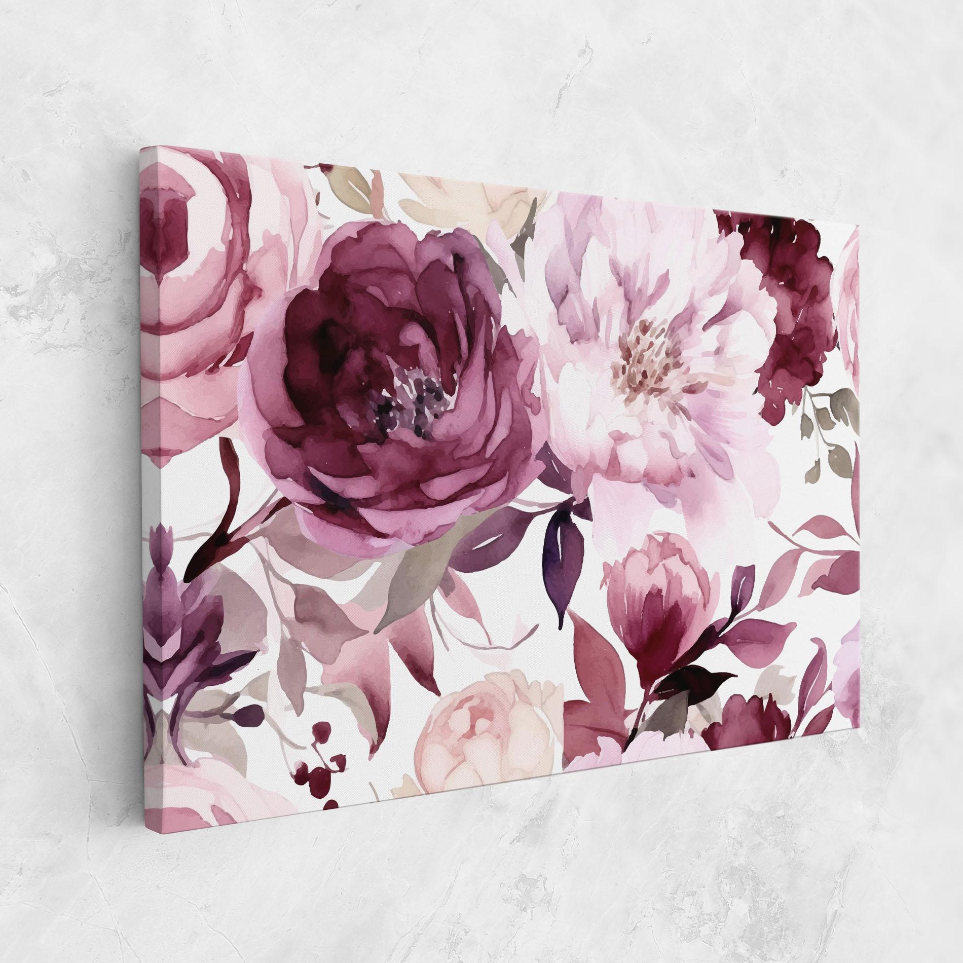 Картина на платно Peony Pink Purple mockup 1