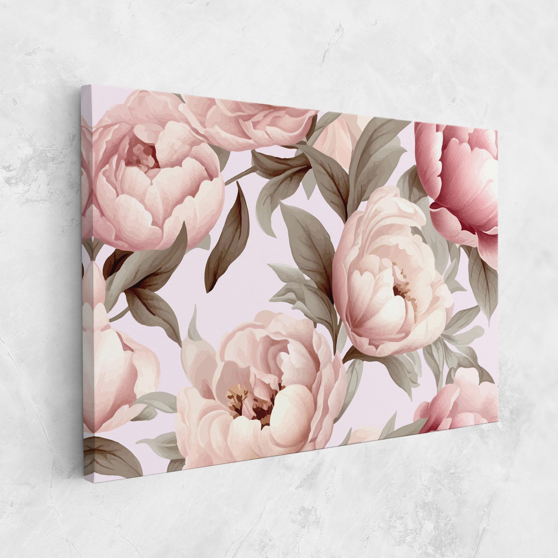 Картина на платно Pink Peony Buds mockup 1