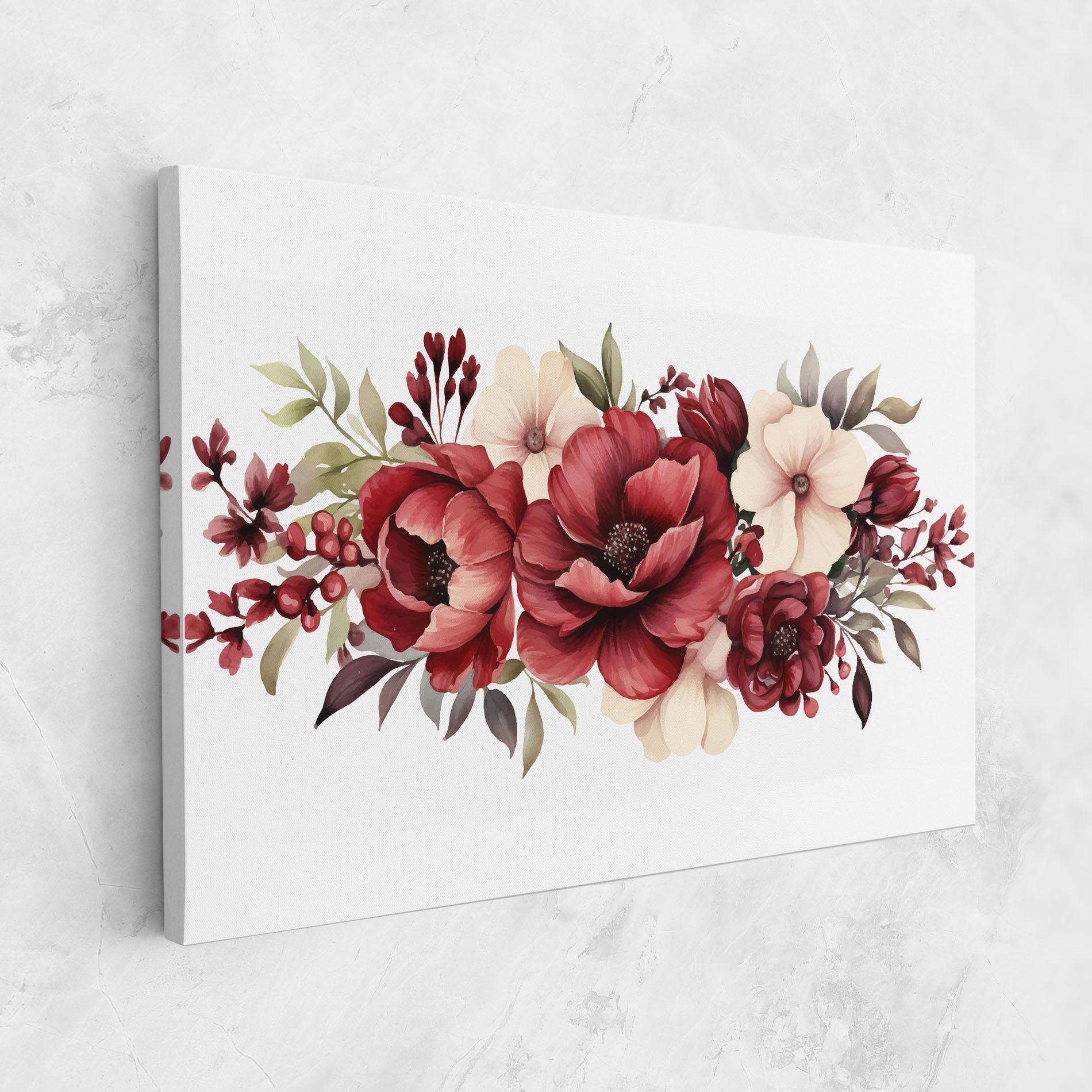 Картина на платно Red Peony mockup 1