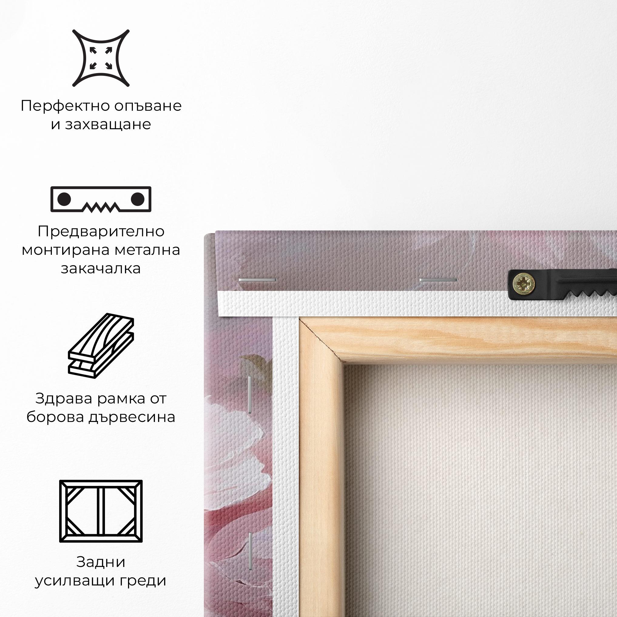 Картина на платно Dreamy Painting Peony mockup 5