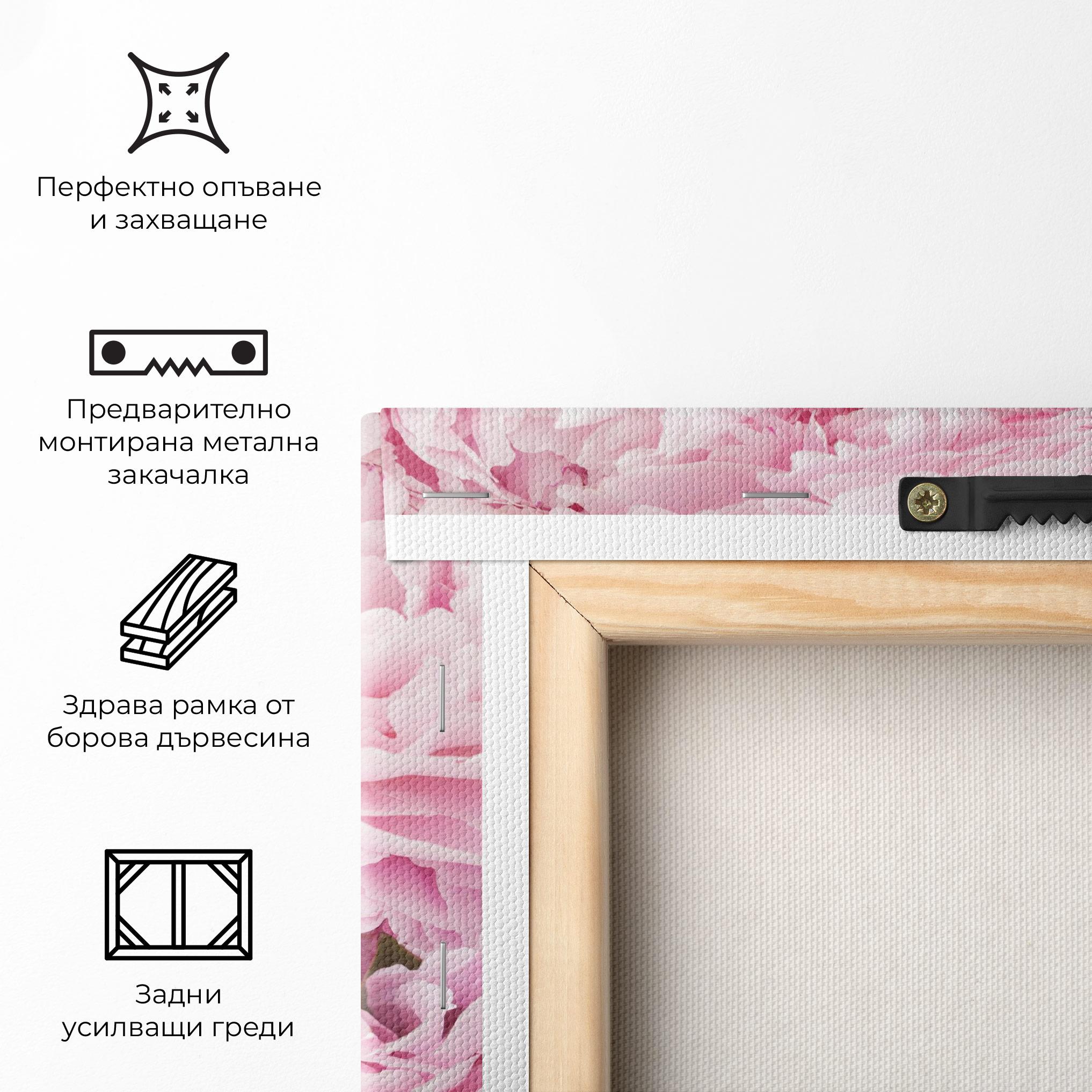 Картина на платно Dreamy Pink Pastel Peony mockup 5