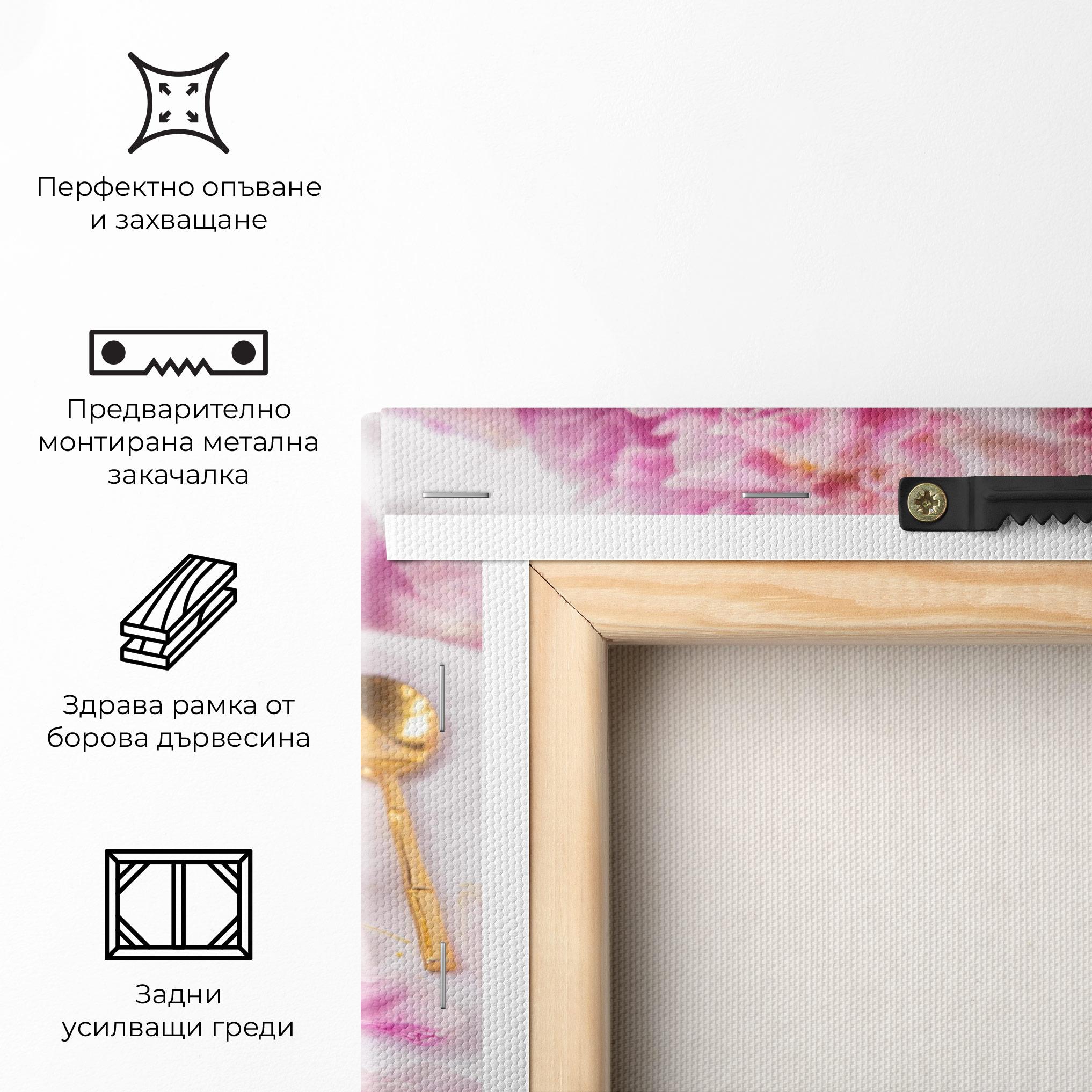 Картина на платно Peony And Coffee mockup 5