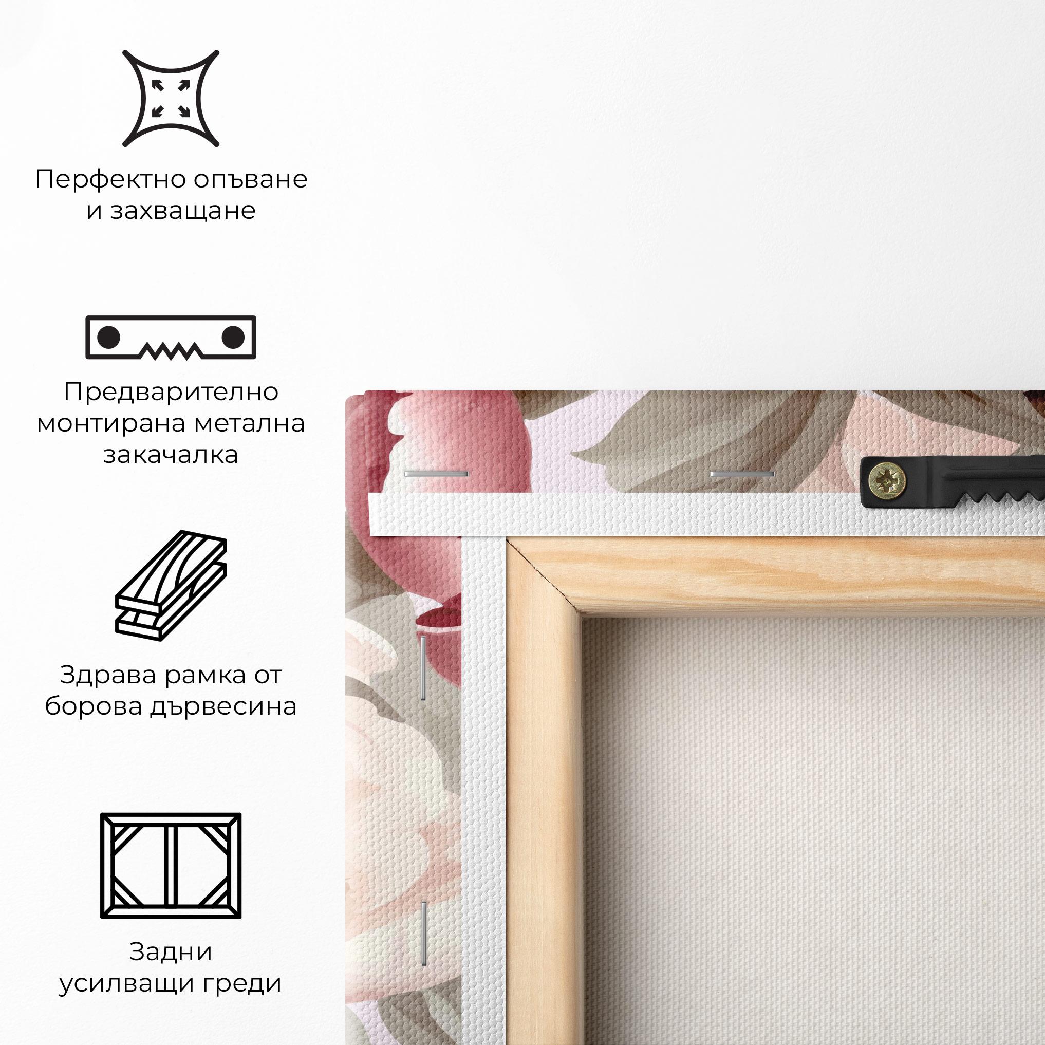 Картина на платно Pink Peony Buds mockup 5