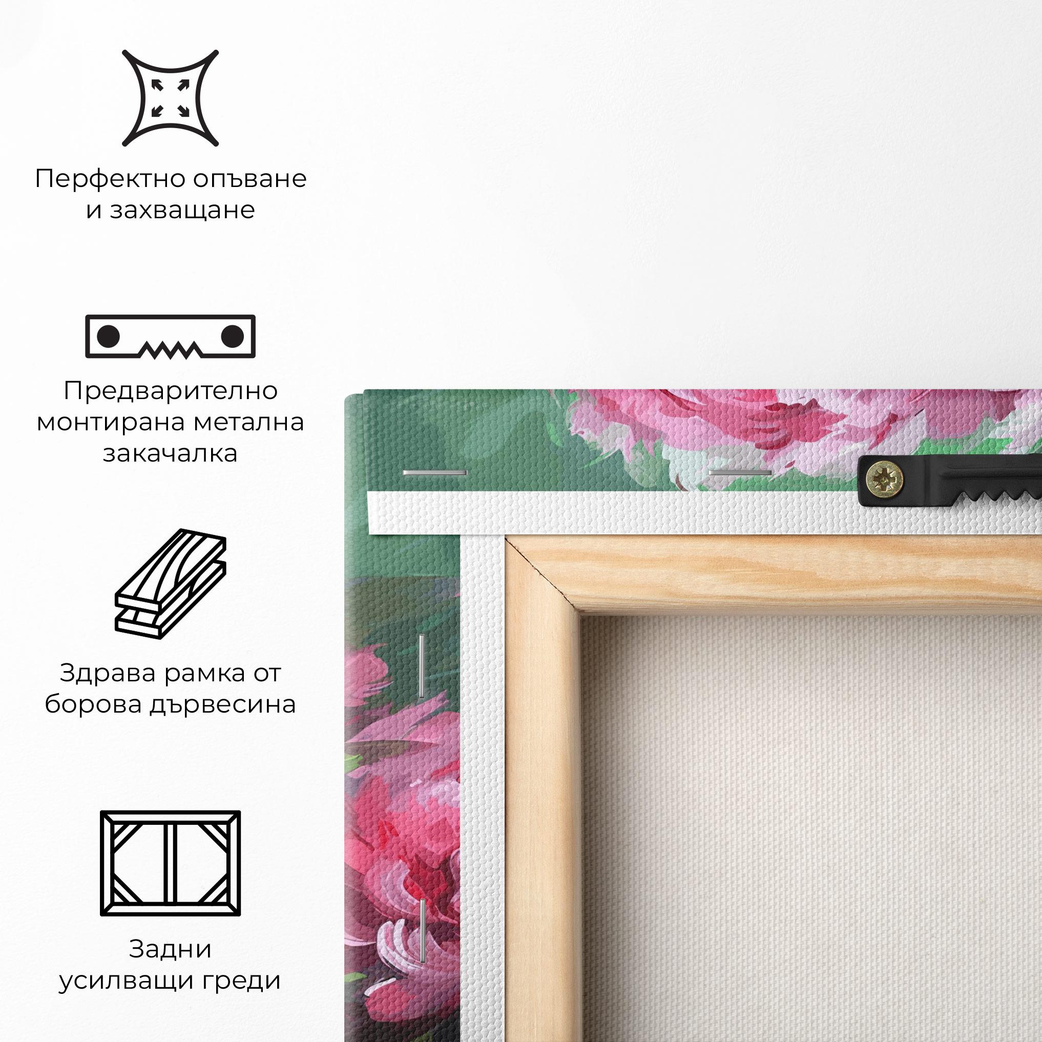 Картина на платно Pretty Peonies mockup 5