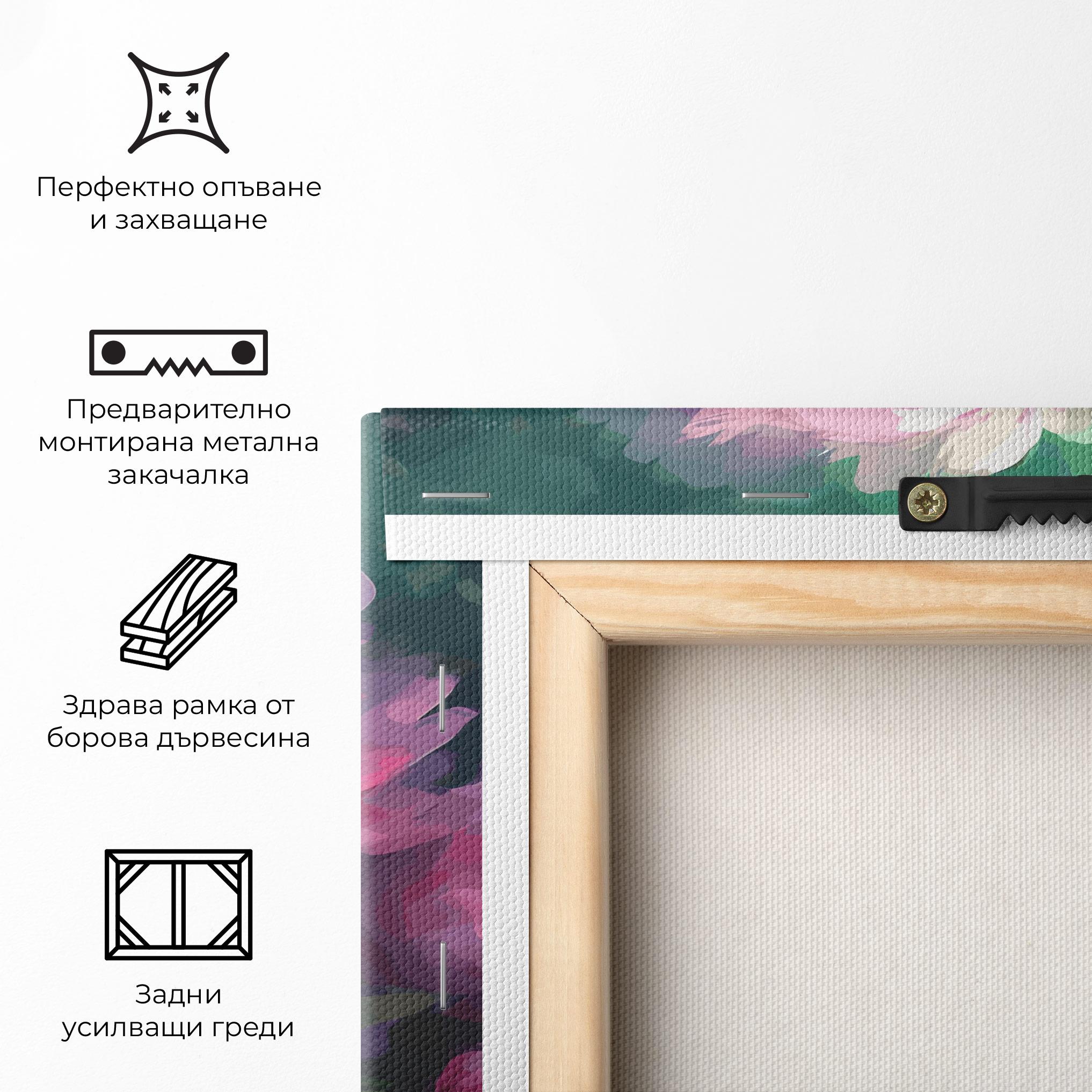 Картина на платно Pretty Peony Paint mockup 5