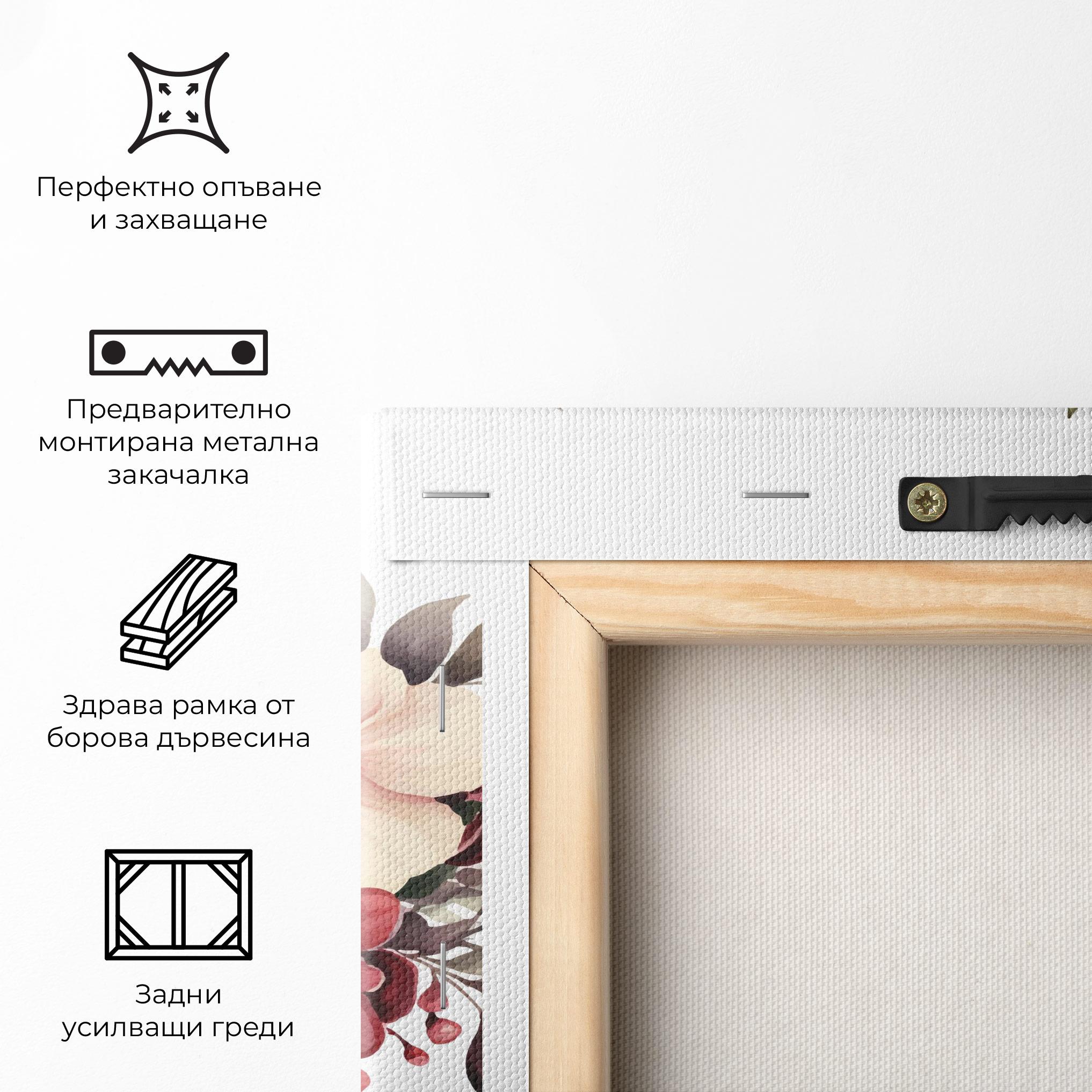 Картина на платно Red Peony mockup 5