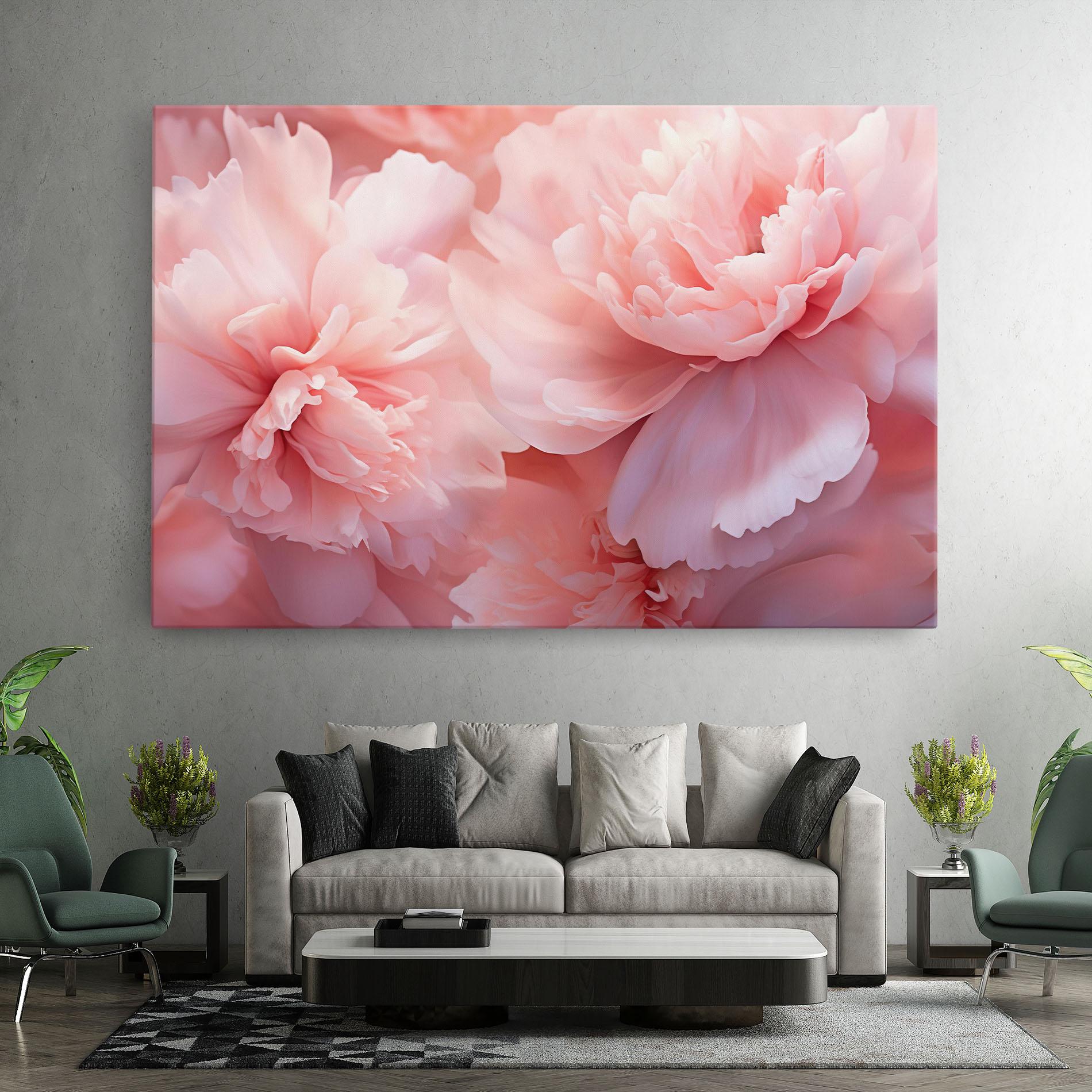 Картина на платно Close Up Dreamy Peony mockup 7