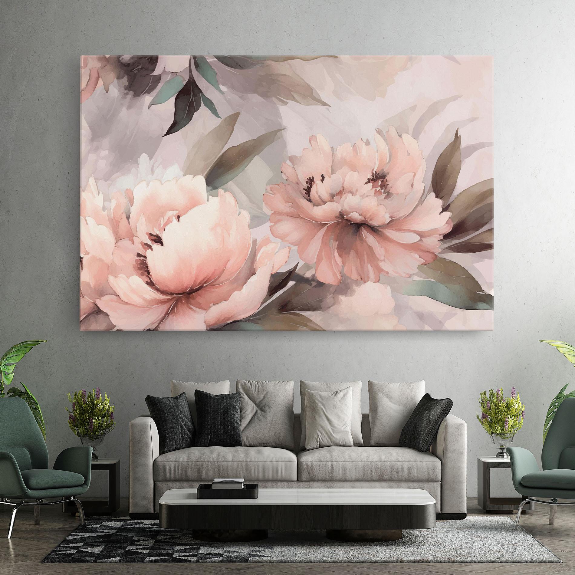 Картина на платно Dreamy Peony Art mockup 7