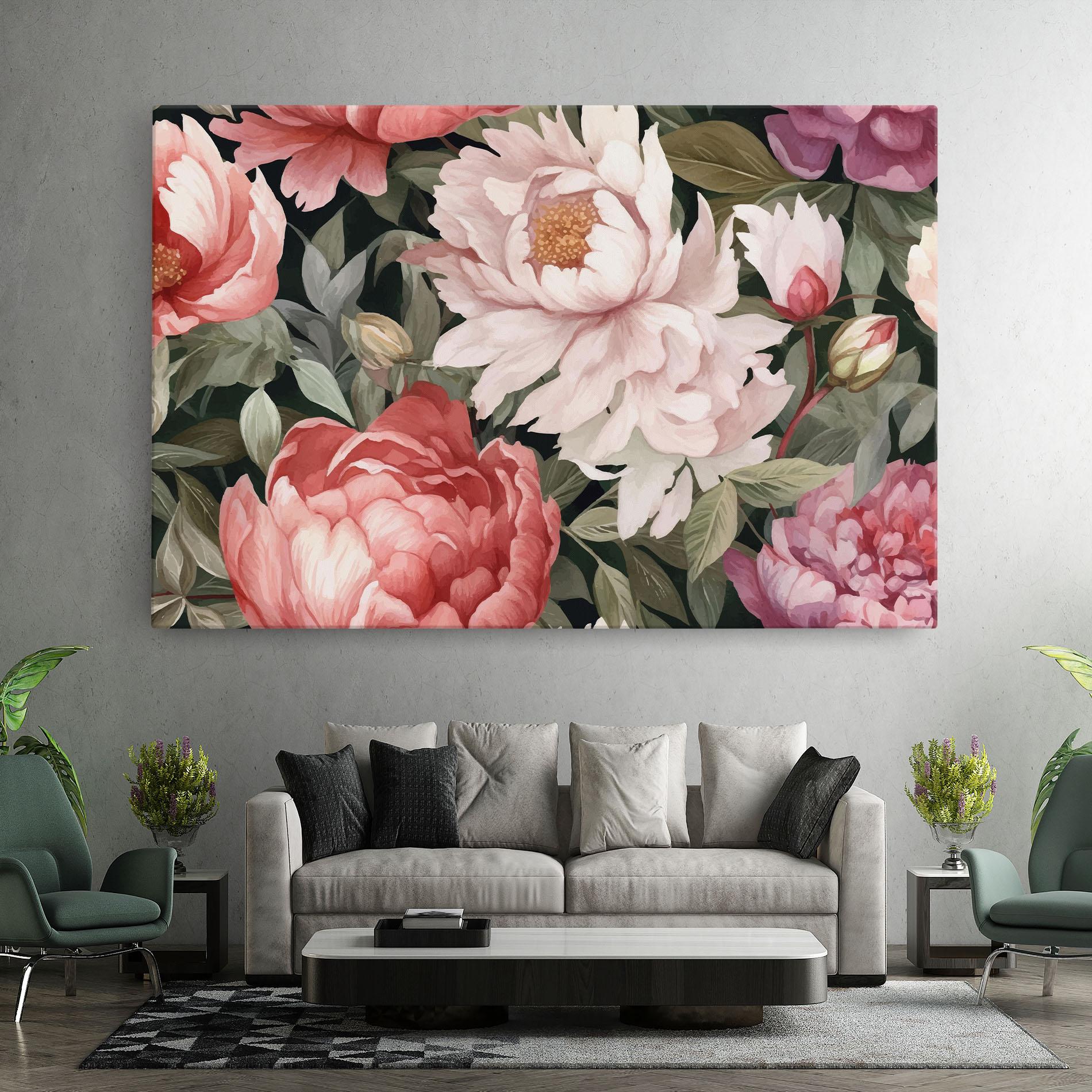 Картина на платно Light Peony Art mockup 7