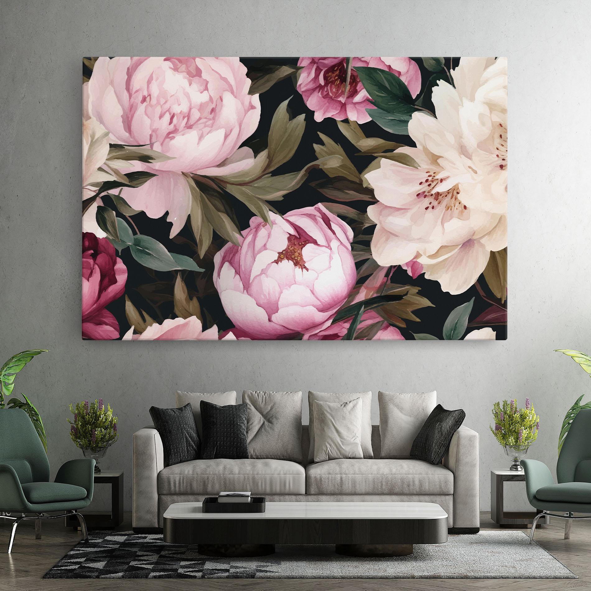 Картина на платно Peony Paint mockup 7