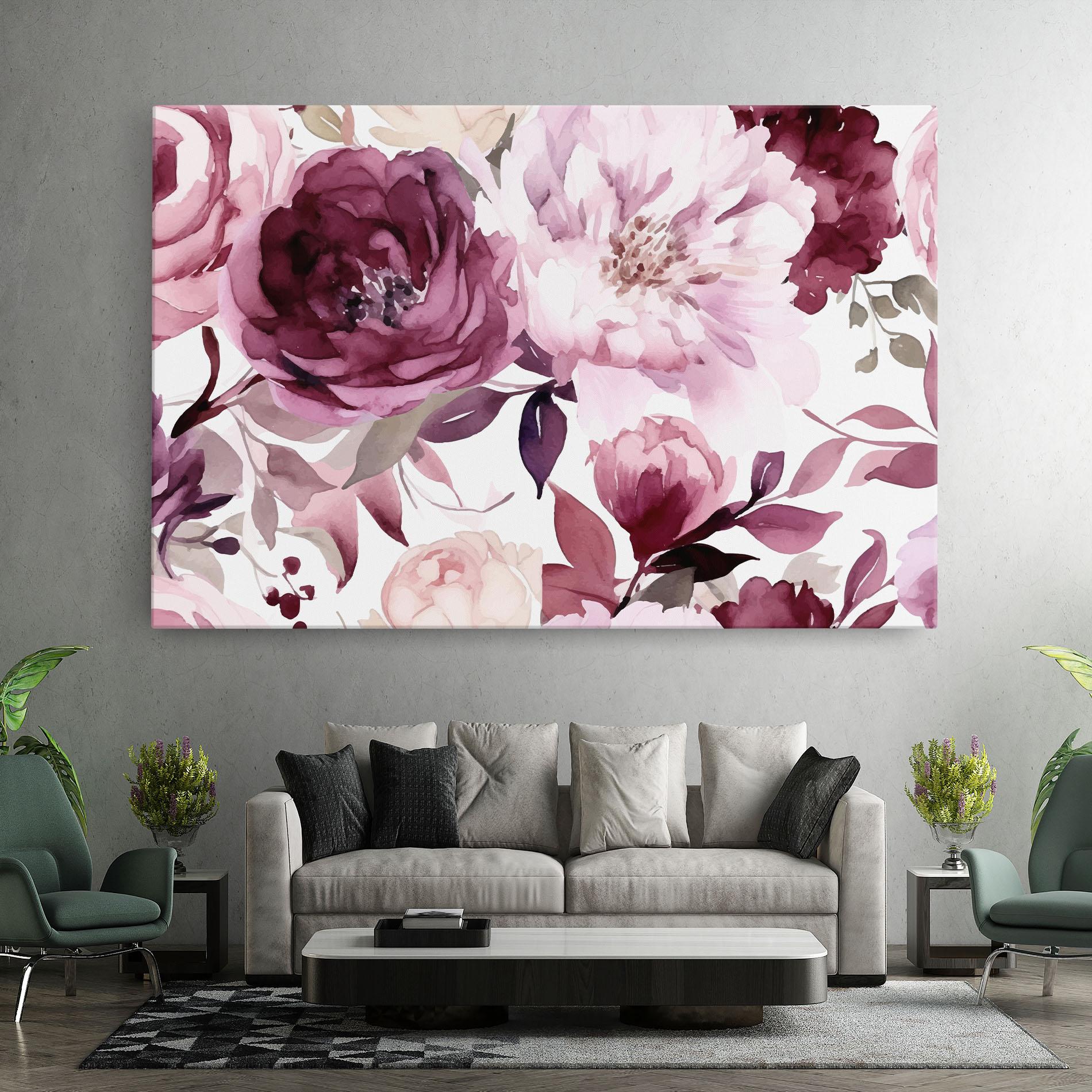 Картина на платно Peony Pink Purple mockup 7