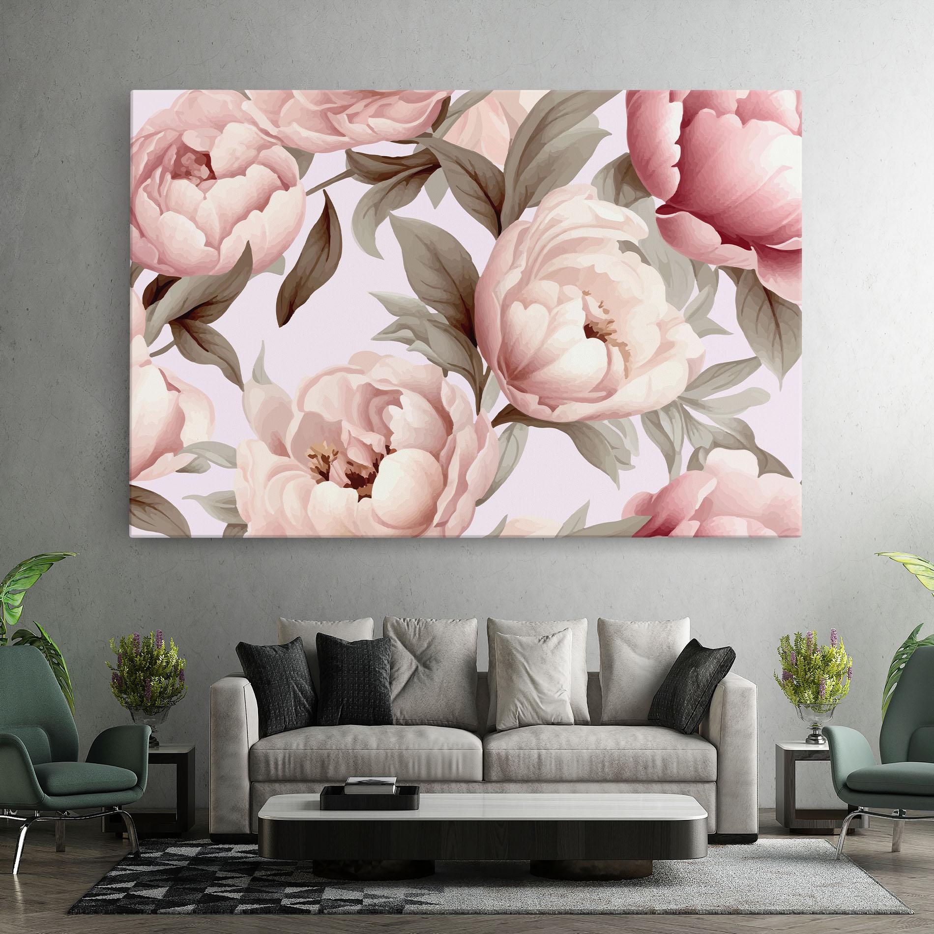 Картина на платно Pink Peony Buds mockup 7