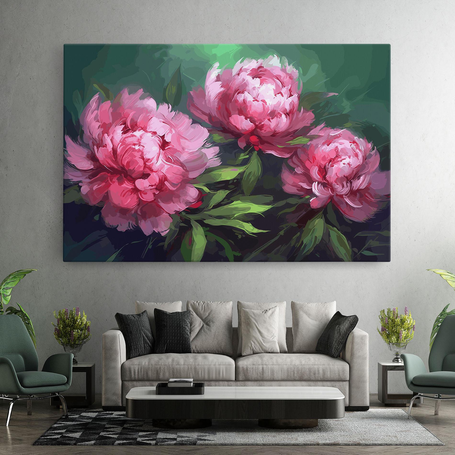 Картина на платно Pretty Peonies mockup 7