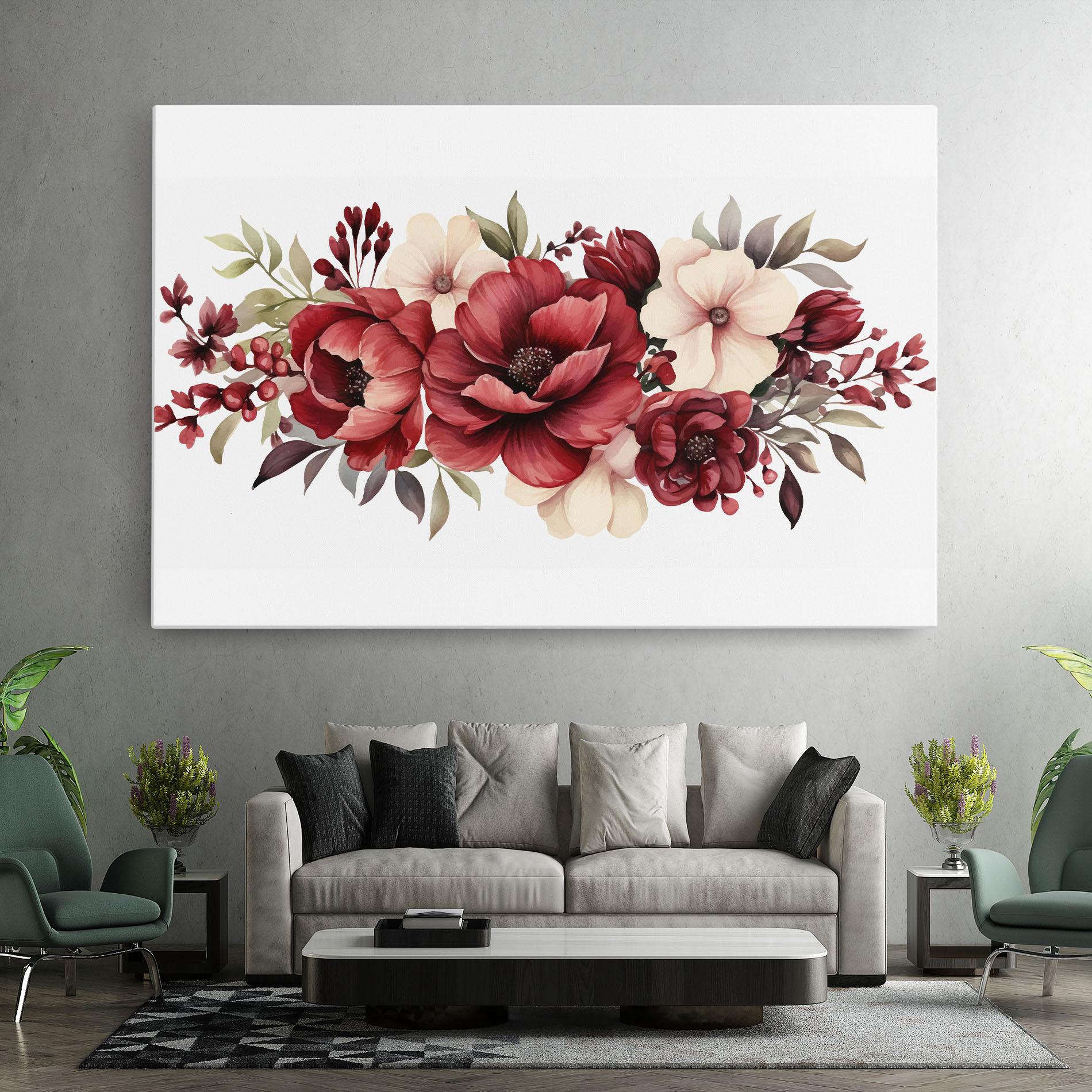 Картина на платно Red Peony mockup 7