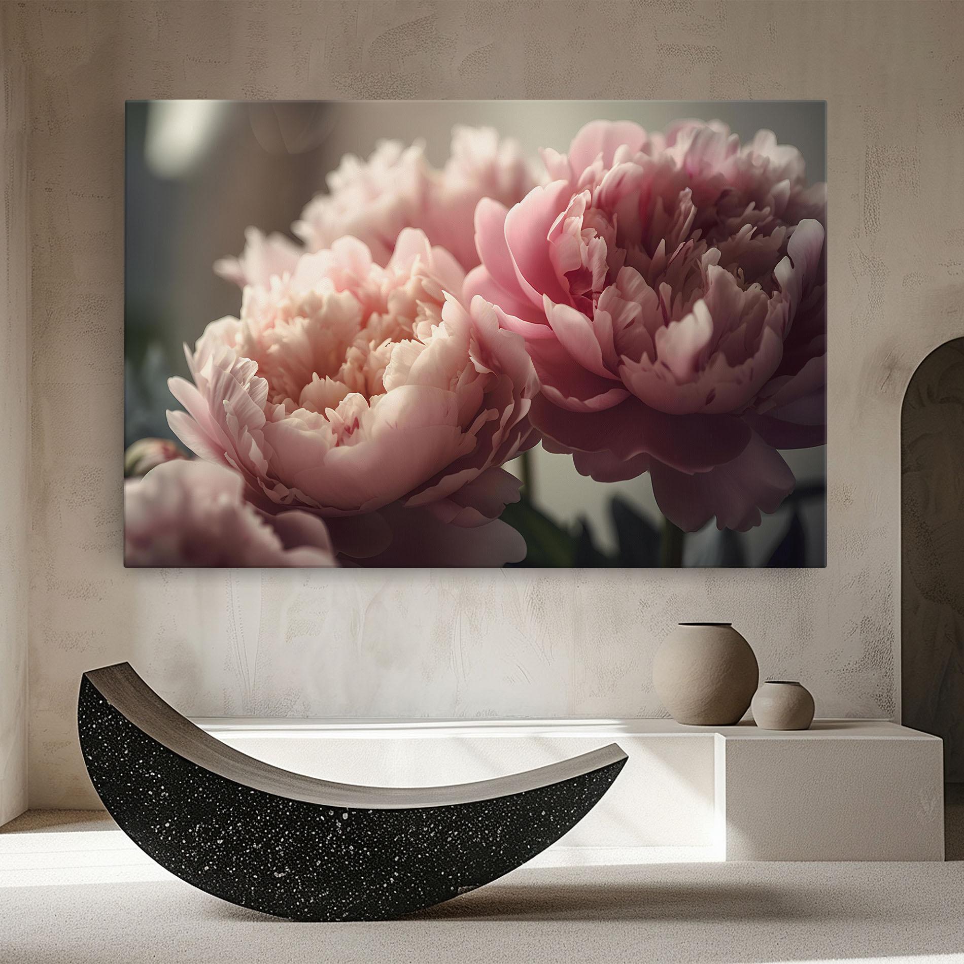 Картина на платно Cream Dreamy Peony mockup 8