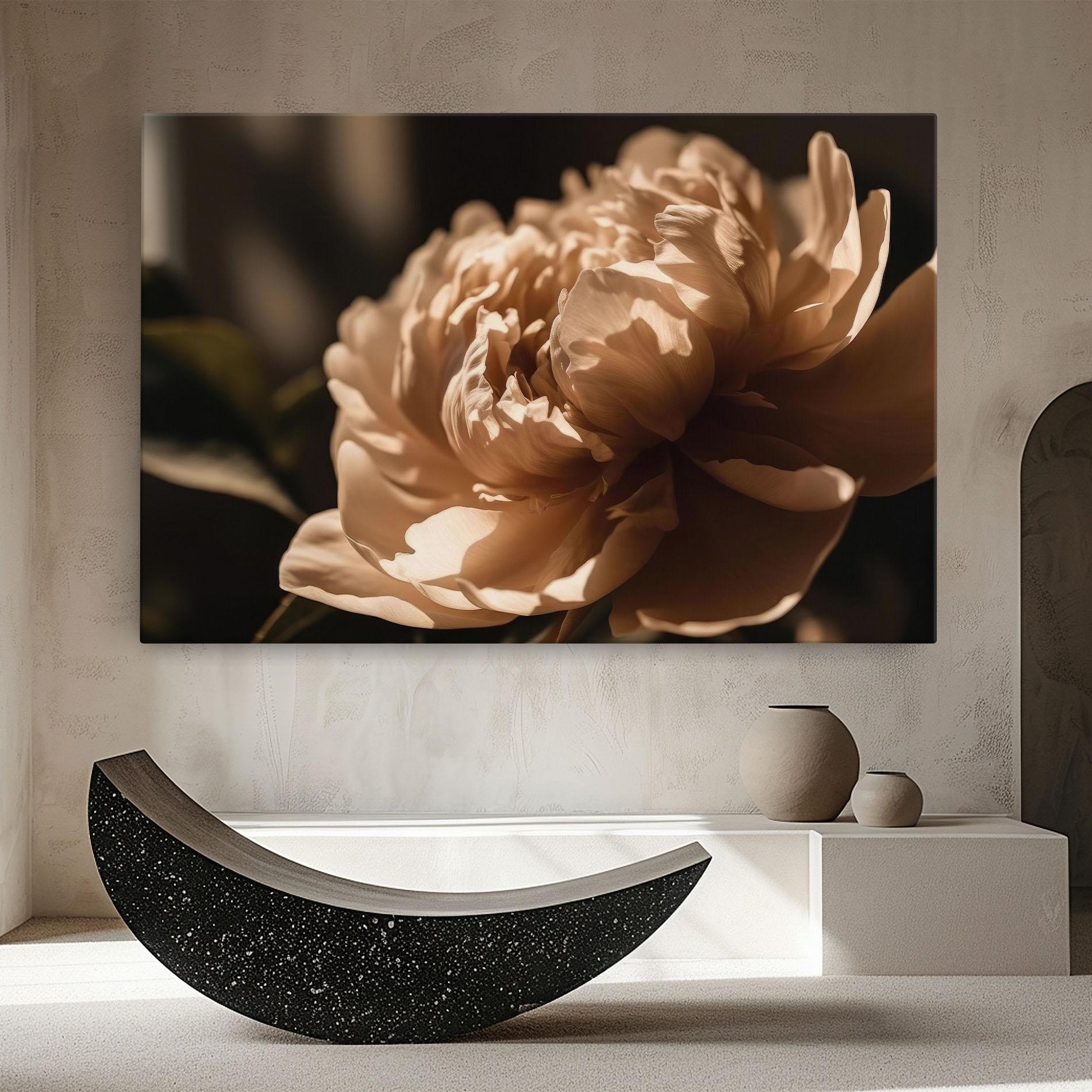 Картина на платно Cream Peony mockup 8