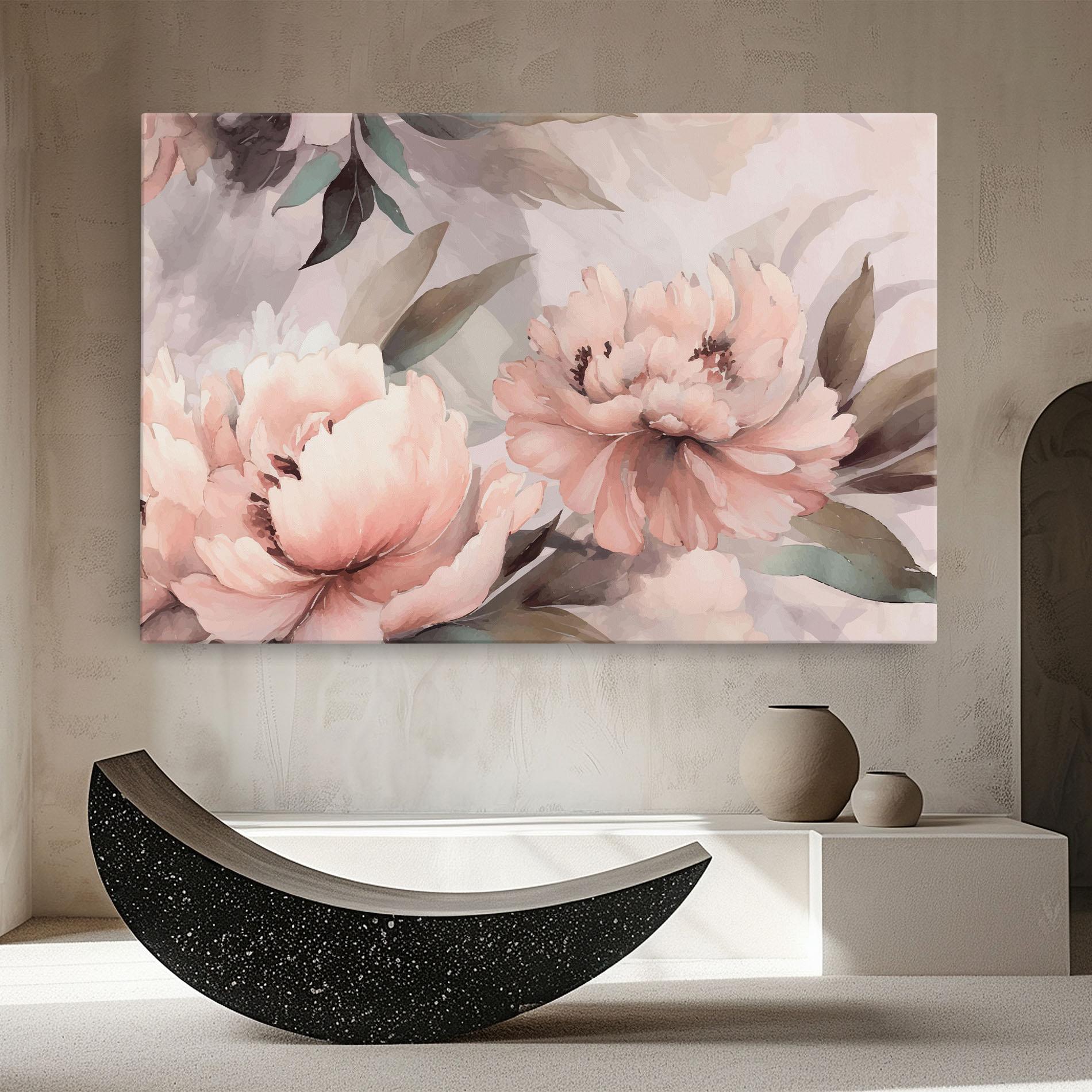 Картина на платно Dreamy Peony Art mockup 8