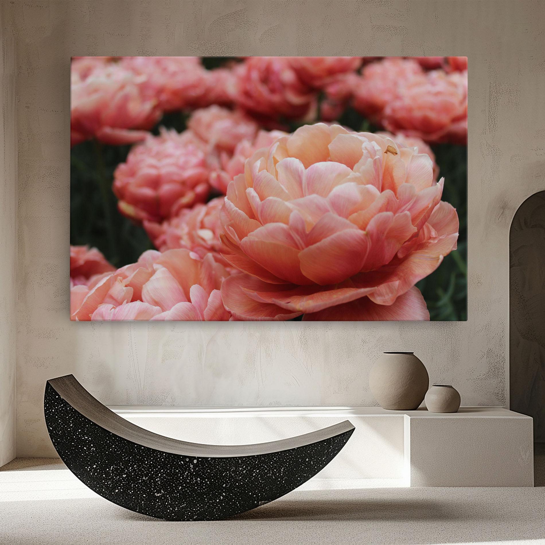 Картина на платно Light Orange Peony mockup 8