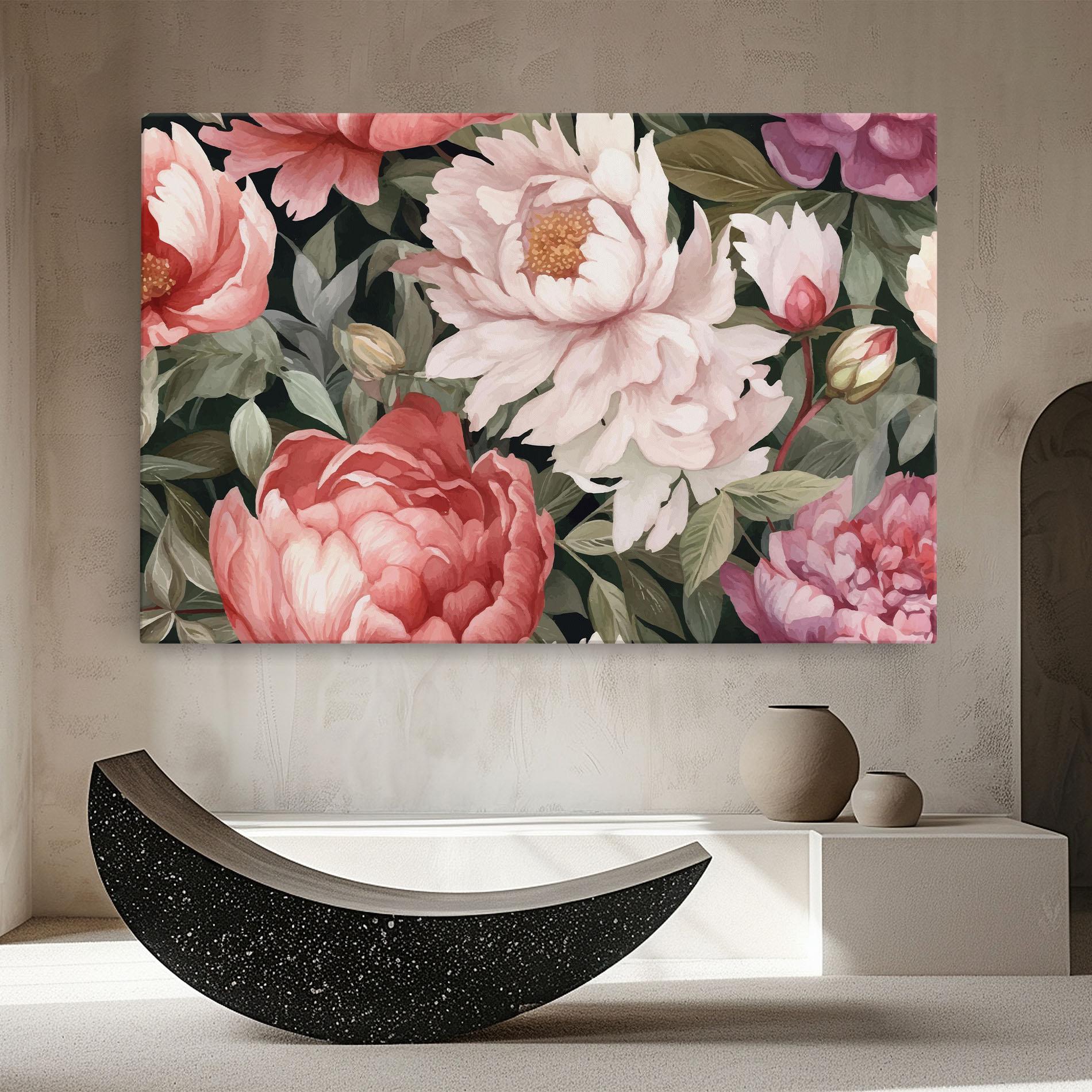 Картина на платно Light Peony Art mockup 8