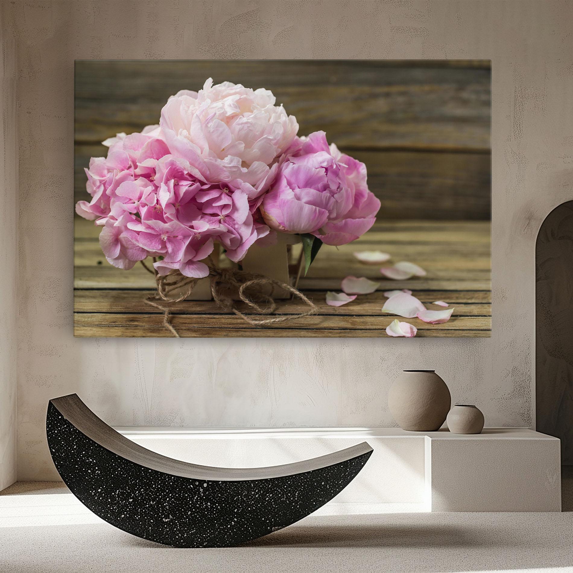 Картина на платно Peony On Table mockup 8