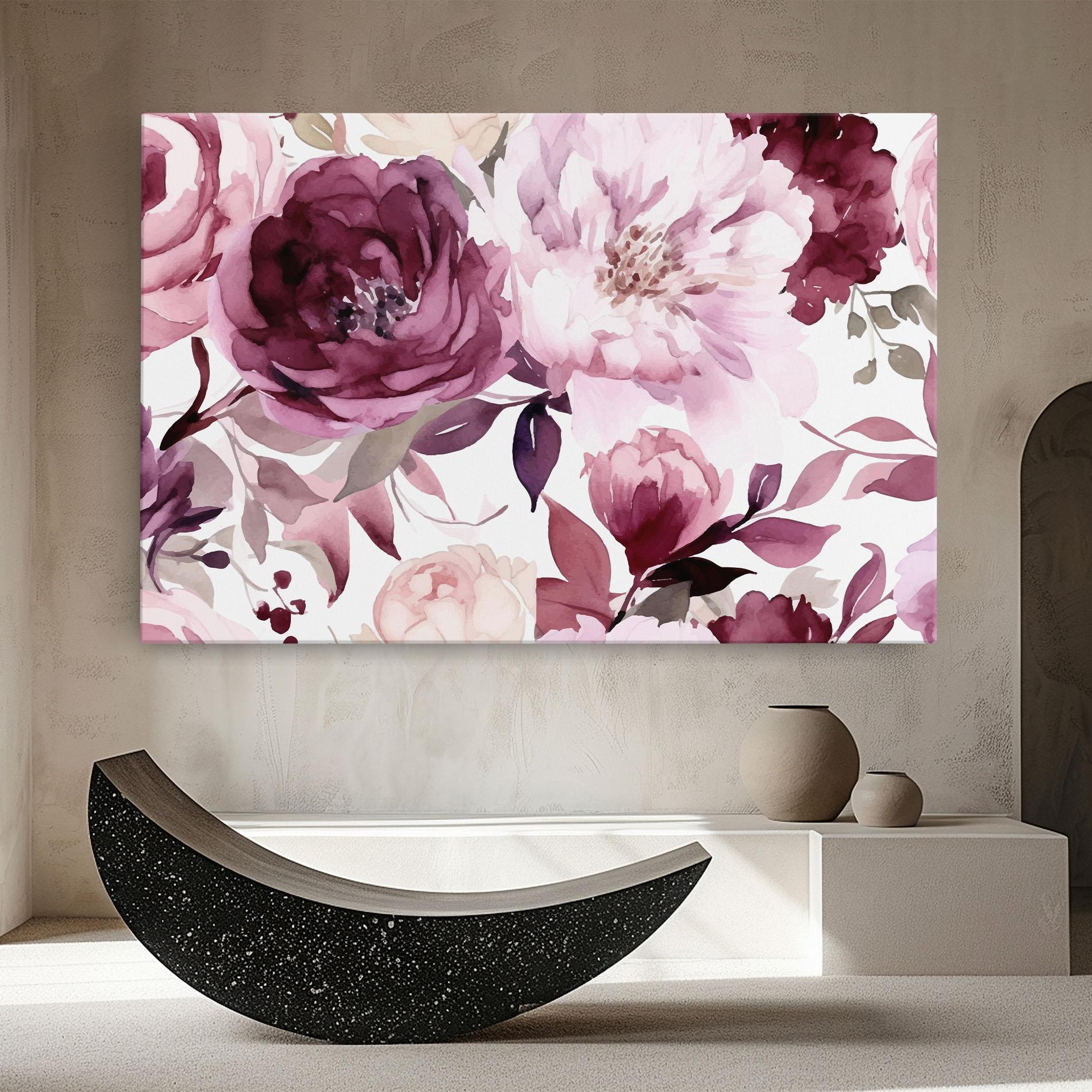Картина на платно Peony Pink Purple mockup 8