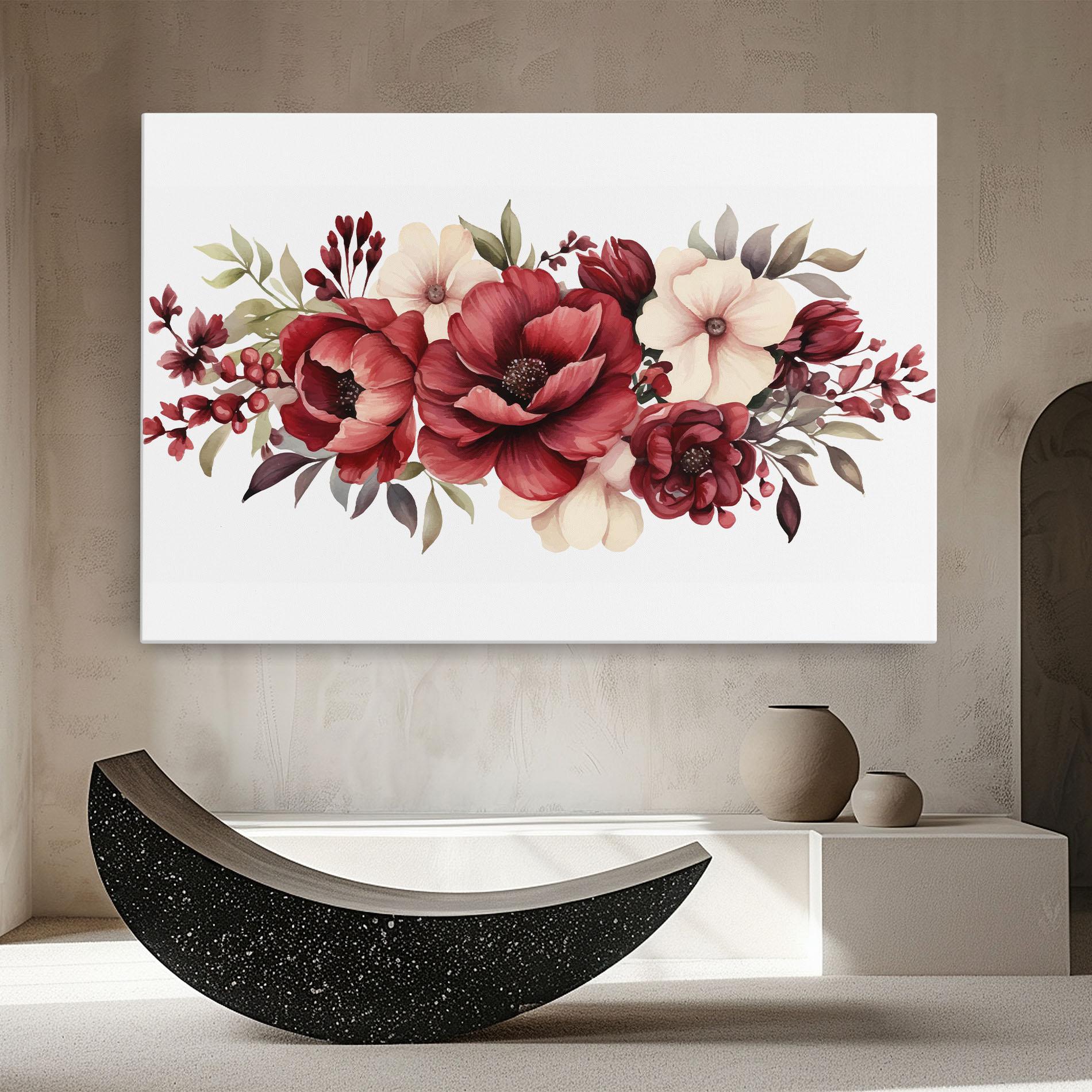 Картина на платно Red Peony mockup 8