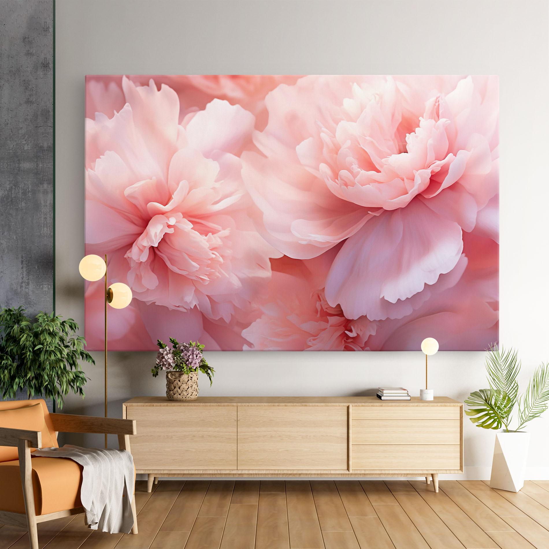 Картина на платно Close Up Dreamy Peony mockup 9