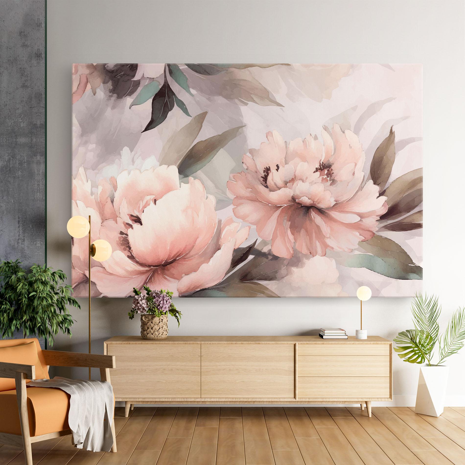 Картина на платно Dreamy Peony Art mockup 9