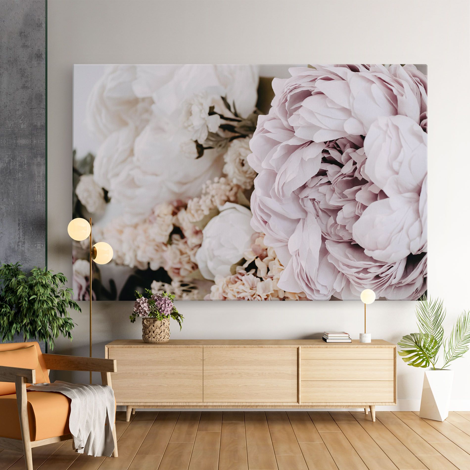Grey Peony Bouquet mockup 9