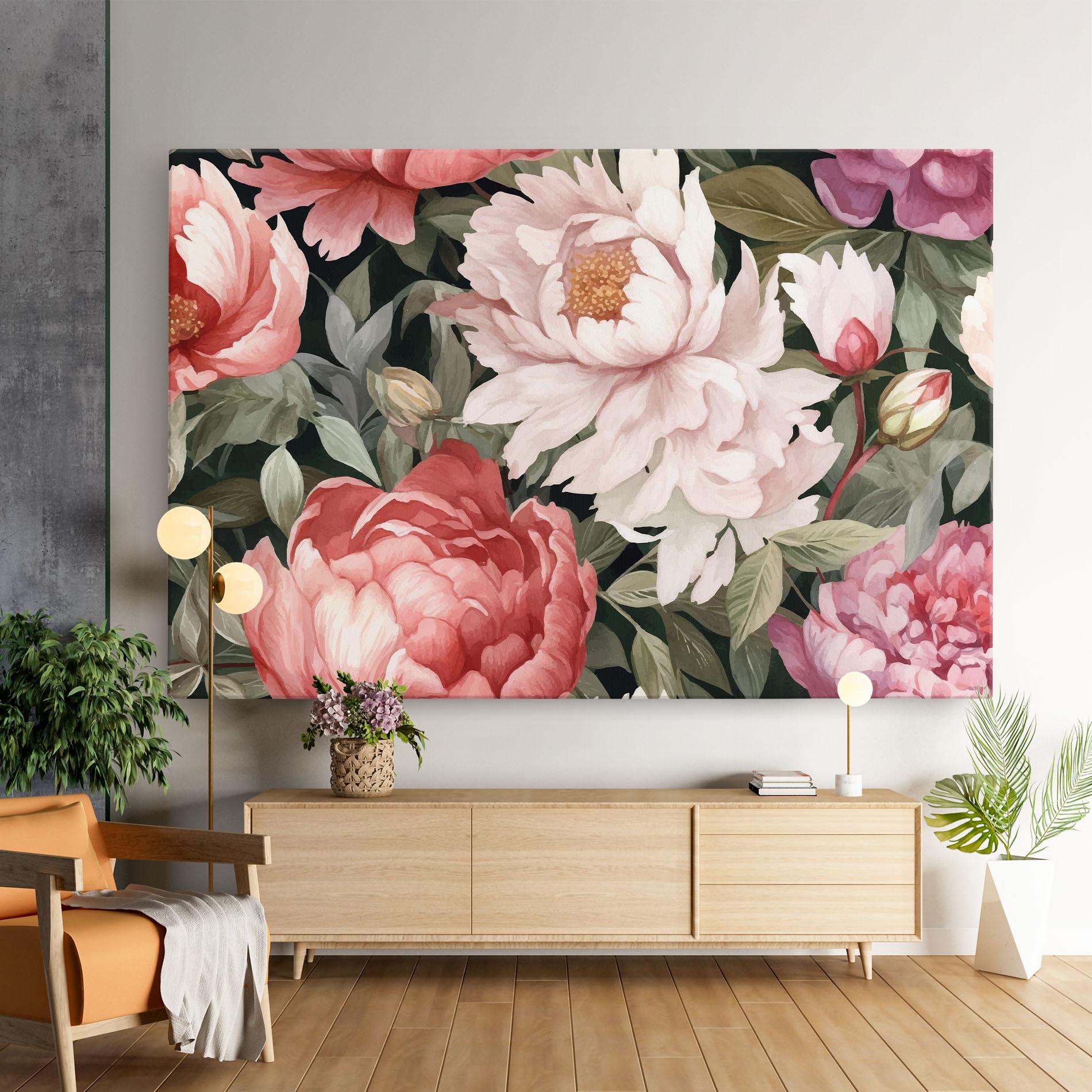 Картина на платно Light Peony Art mockup 9
