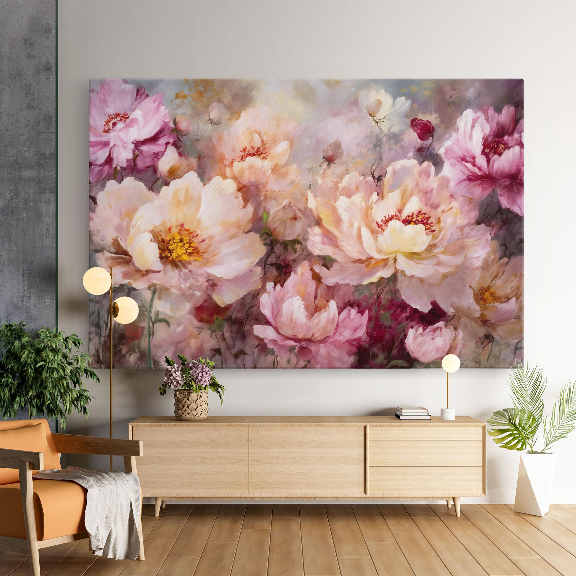 Картина на платно Peony Painting Art mockup 9