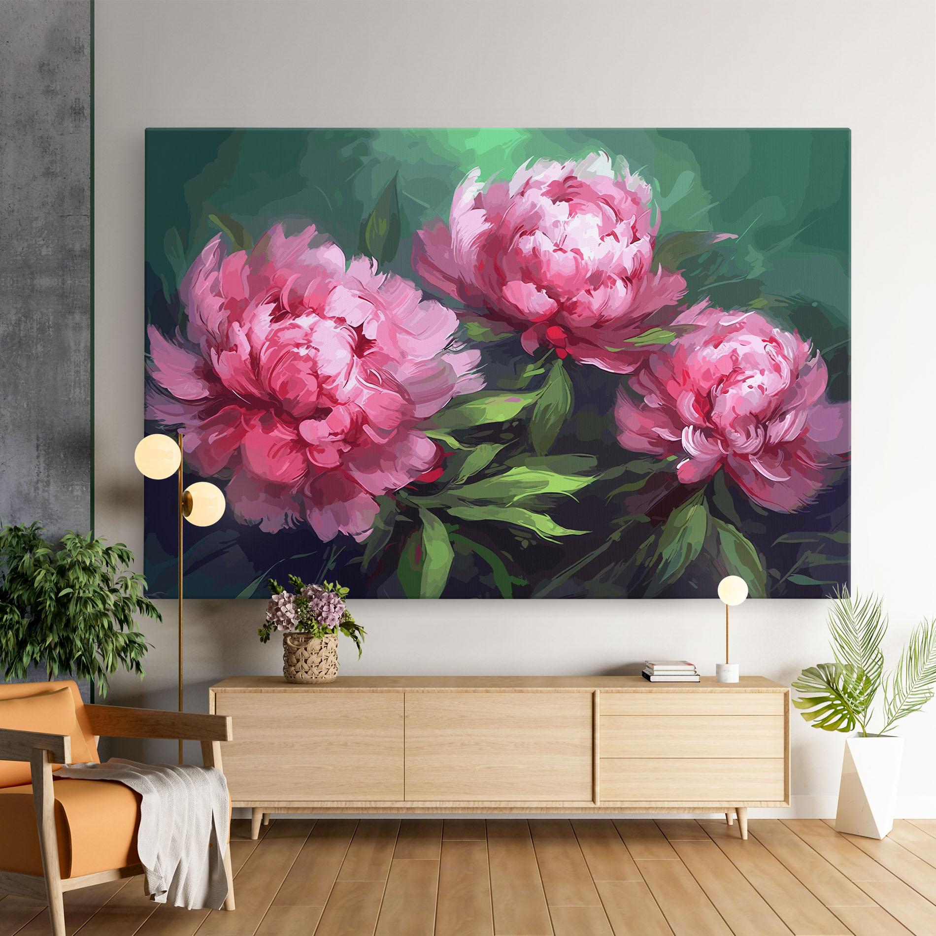 Картина на платно Pretty Peonies mockup 9