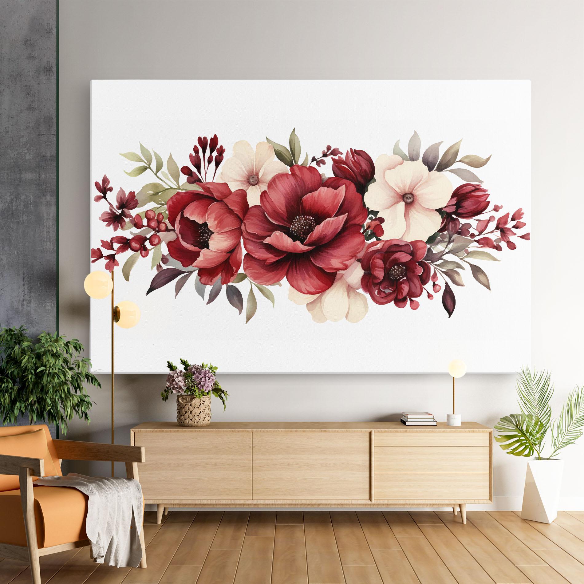 Картина на платно Red Peony mockup 9