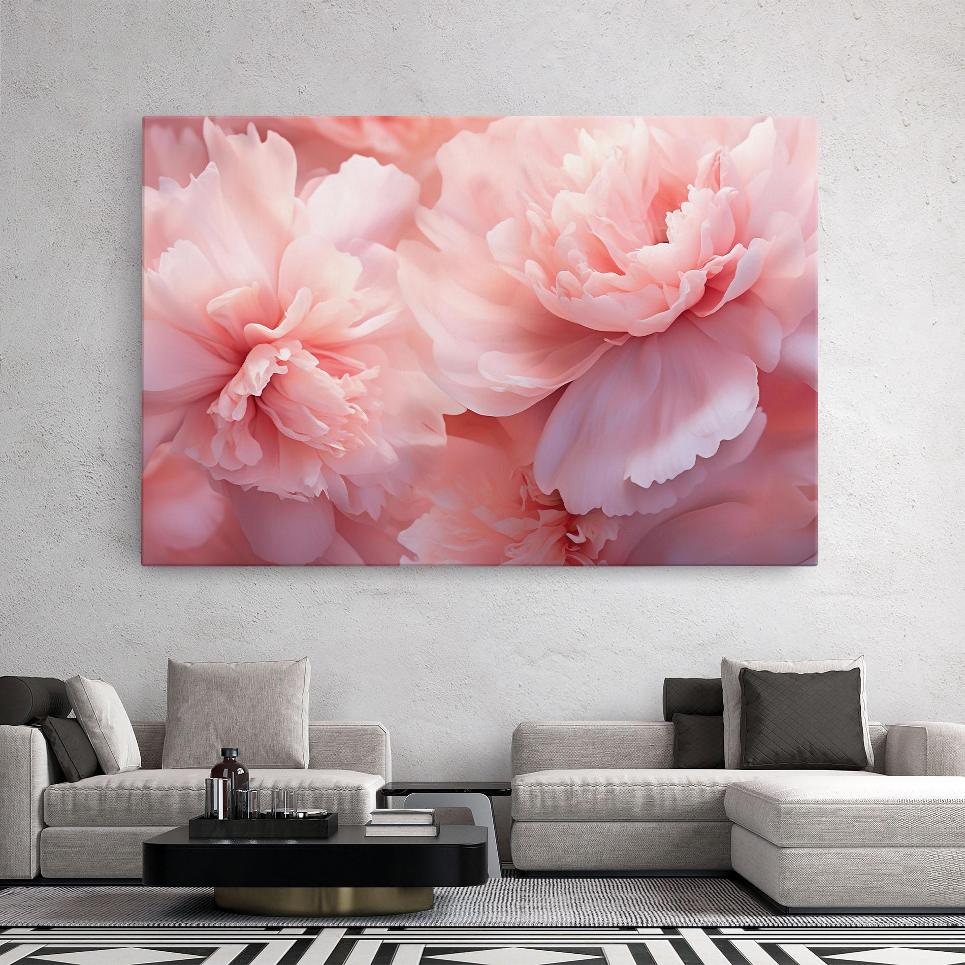 Картина на платно Close Up Dreamy Peony mockup 2