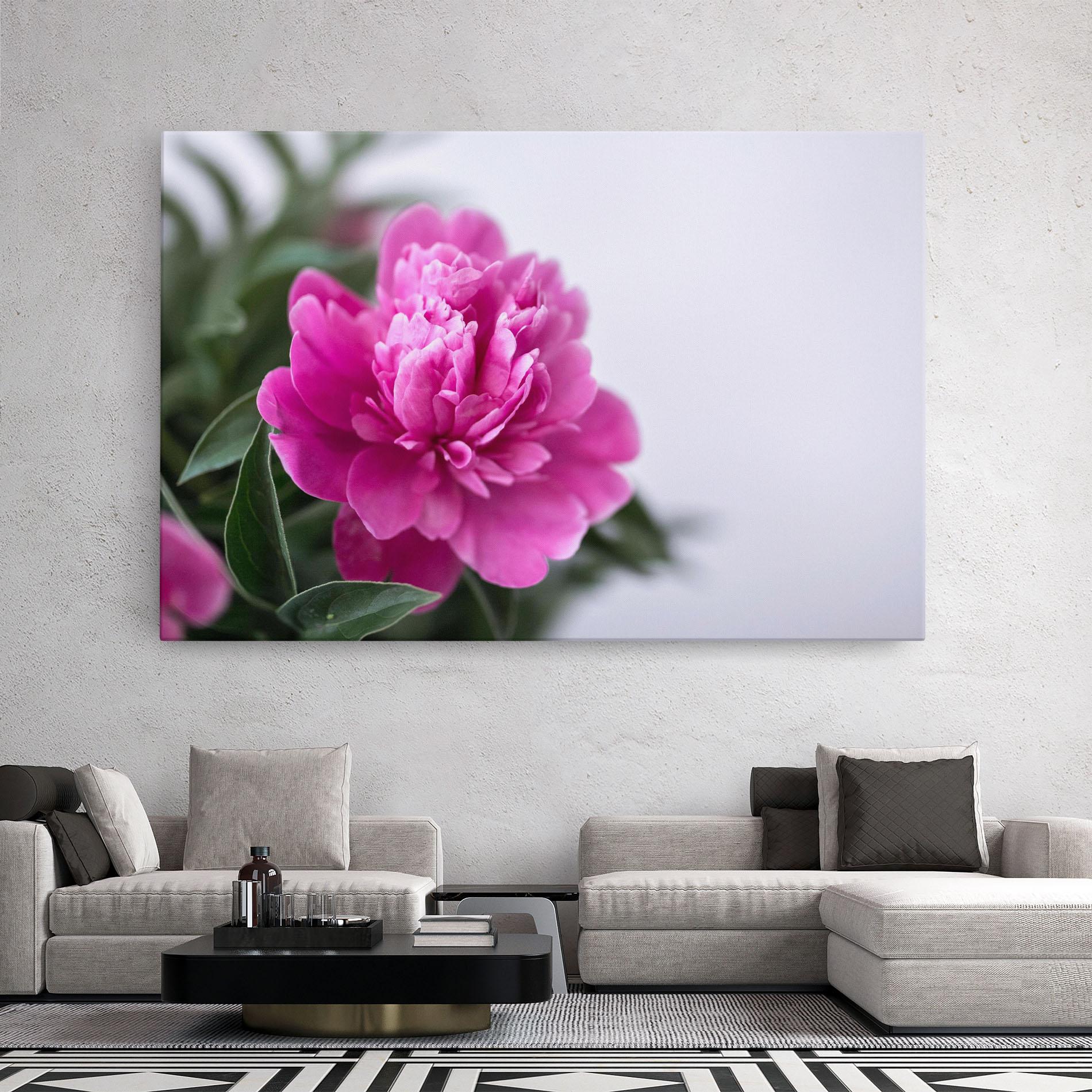 Картина на платно Dark Pink Peony mockup 2