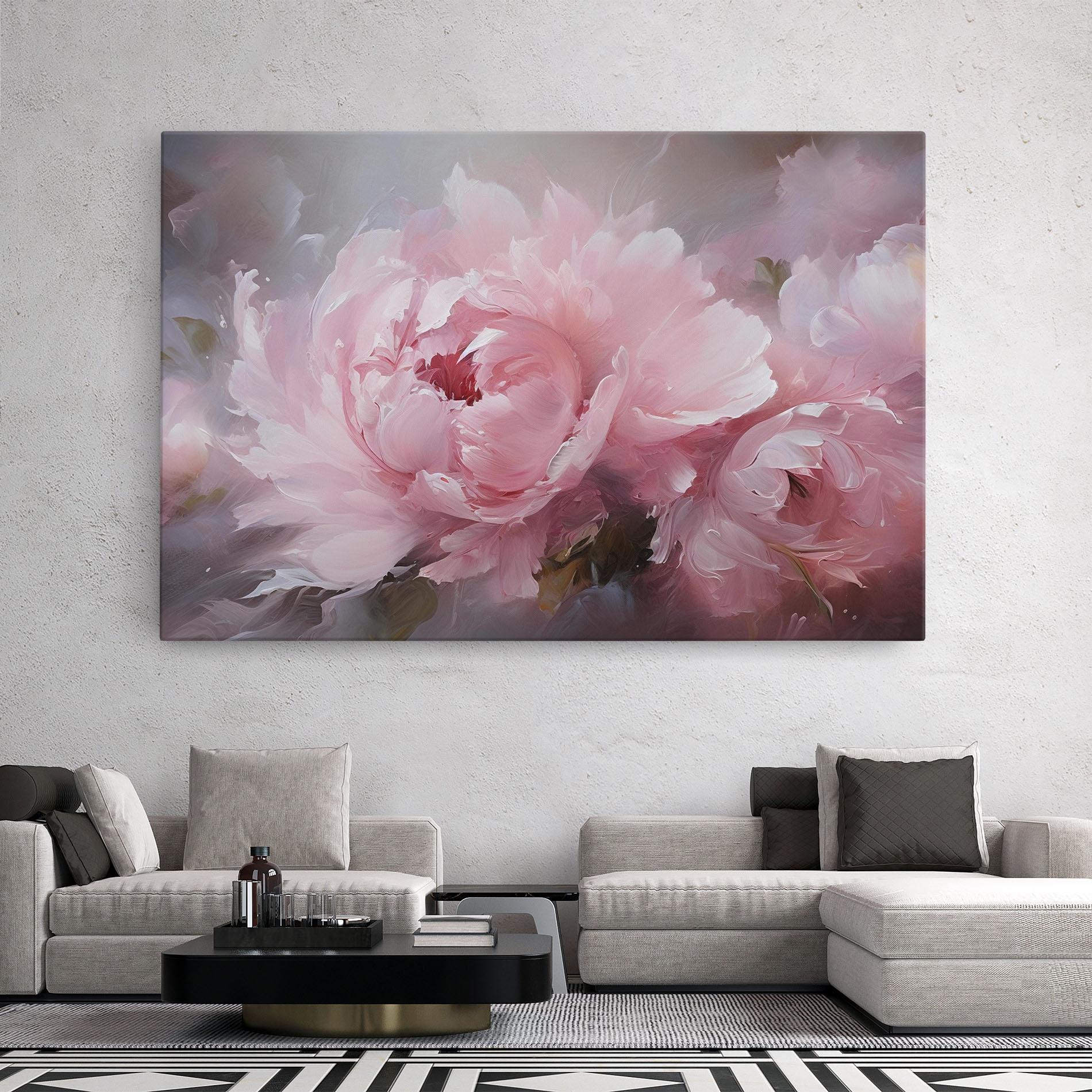 Картина на платно Dreamy Painting Peony mockup 2