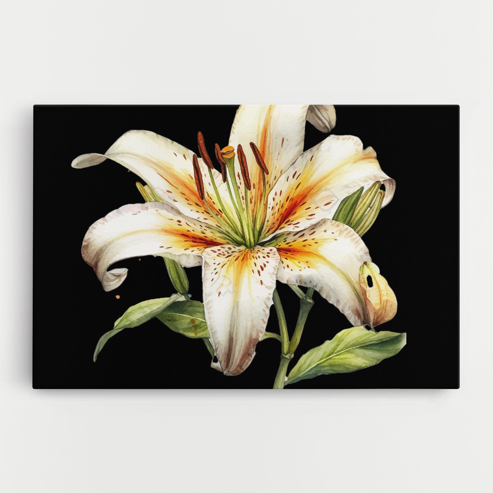 Картина на платно Beautiful White Lily mockup 0