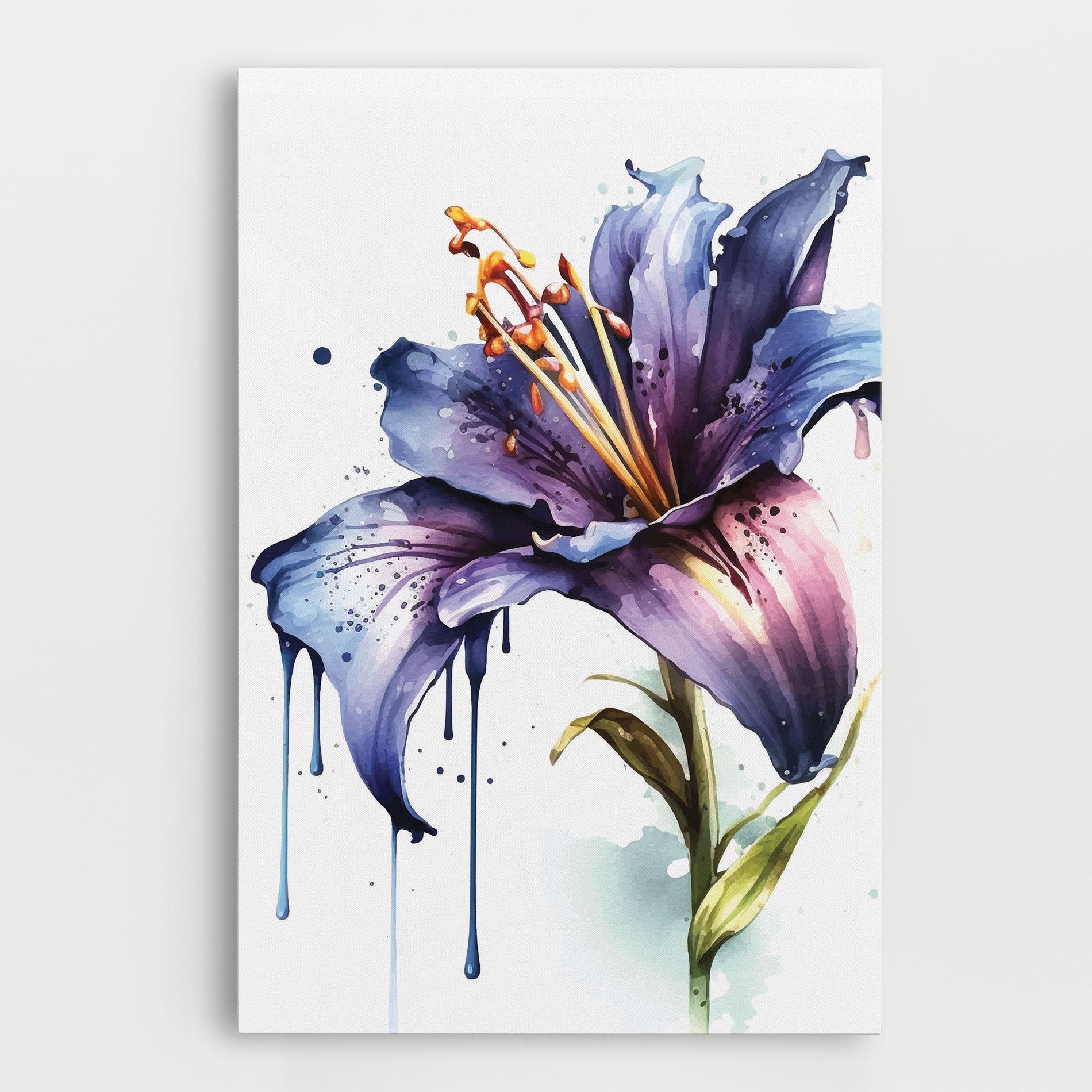 Картина на платно Purple Orange Lily mockup 0