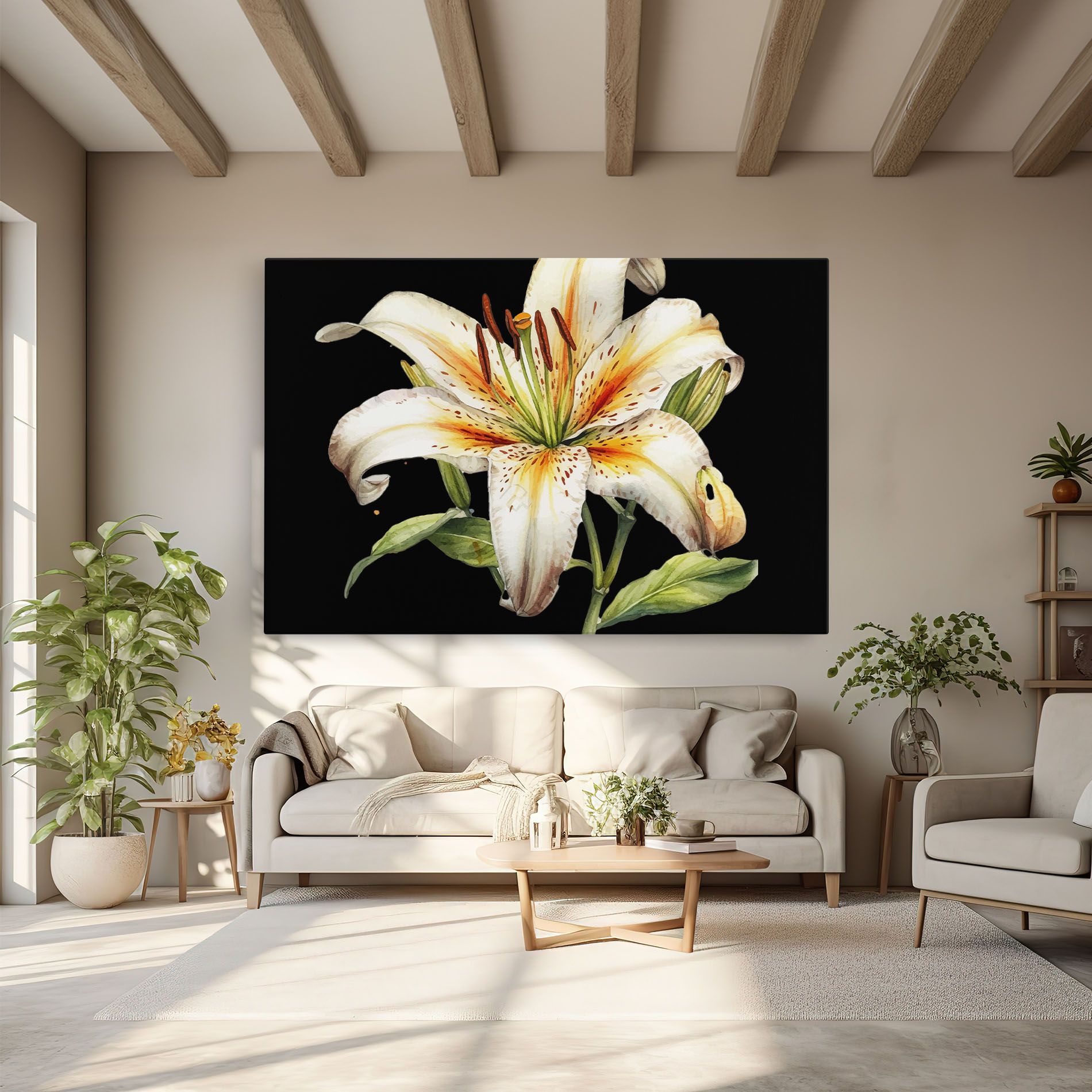 Beautiful White Lily mockup 6