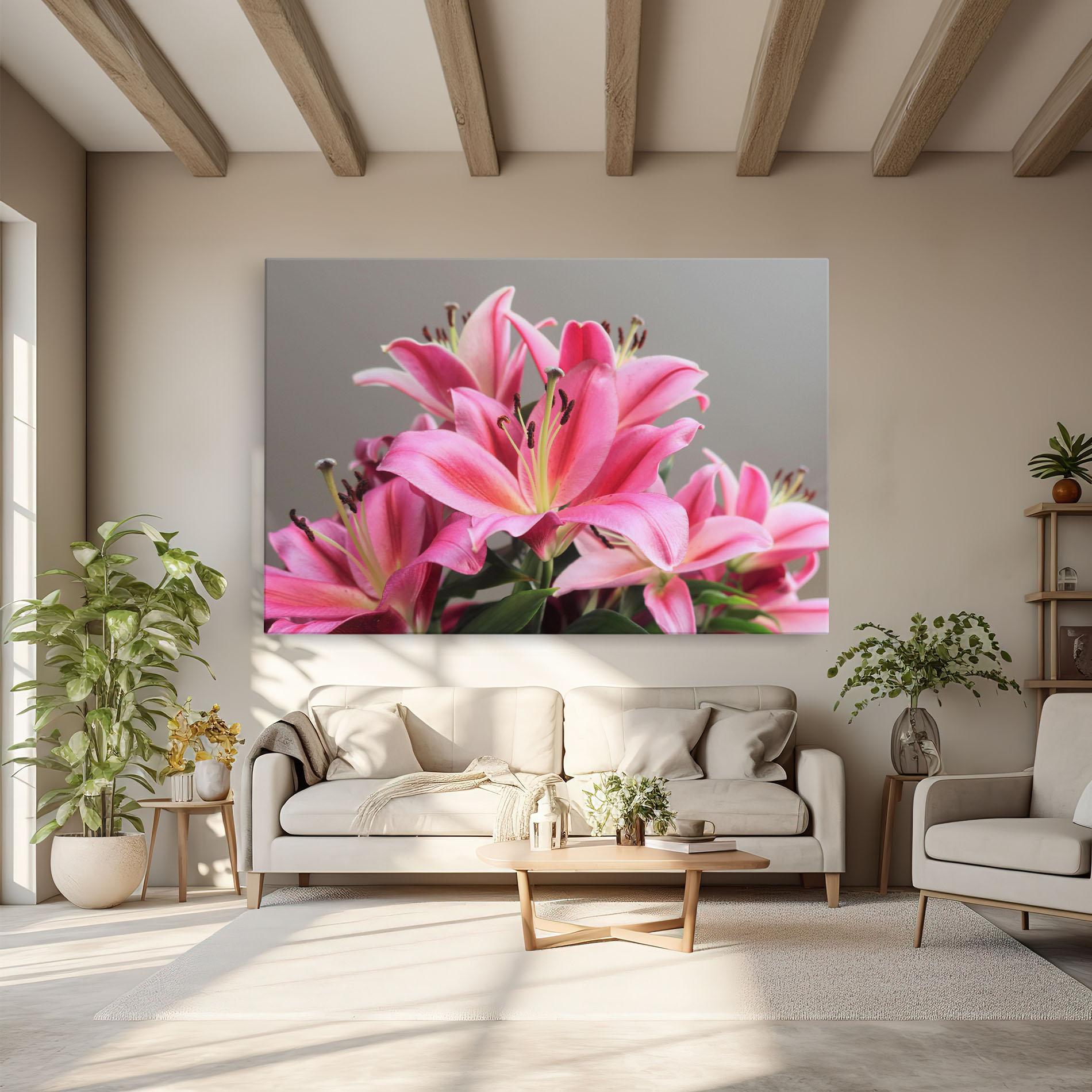 Картина на платно Light Pink Lily View mockup 6