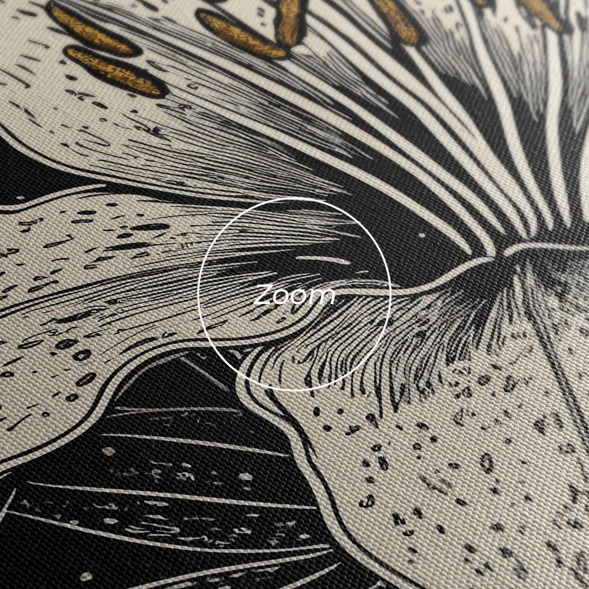 Картина на платно Cream Black Lily mockup 3