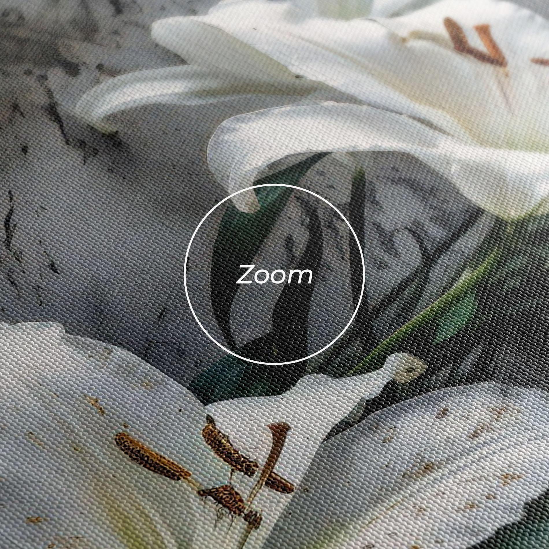 Картина на платно White Pretty Lily On Grey mockup 3