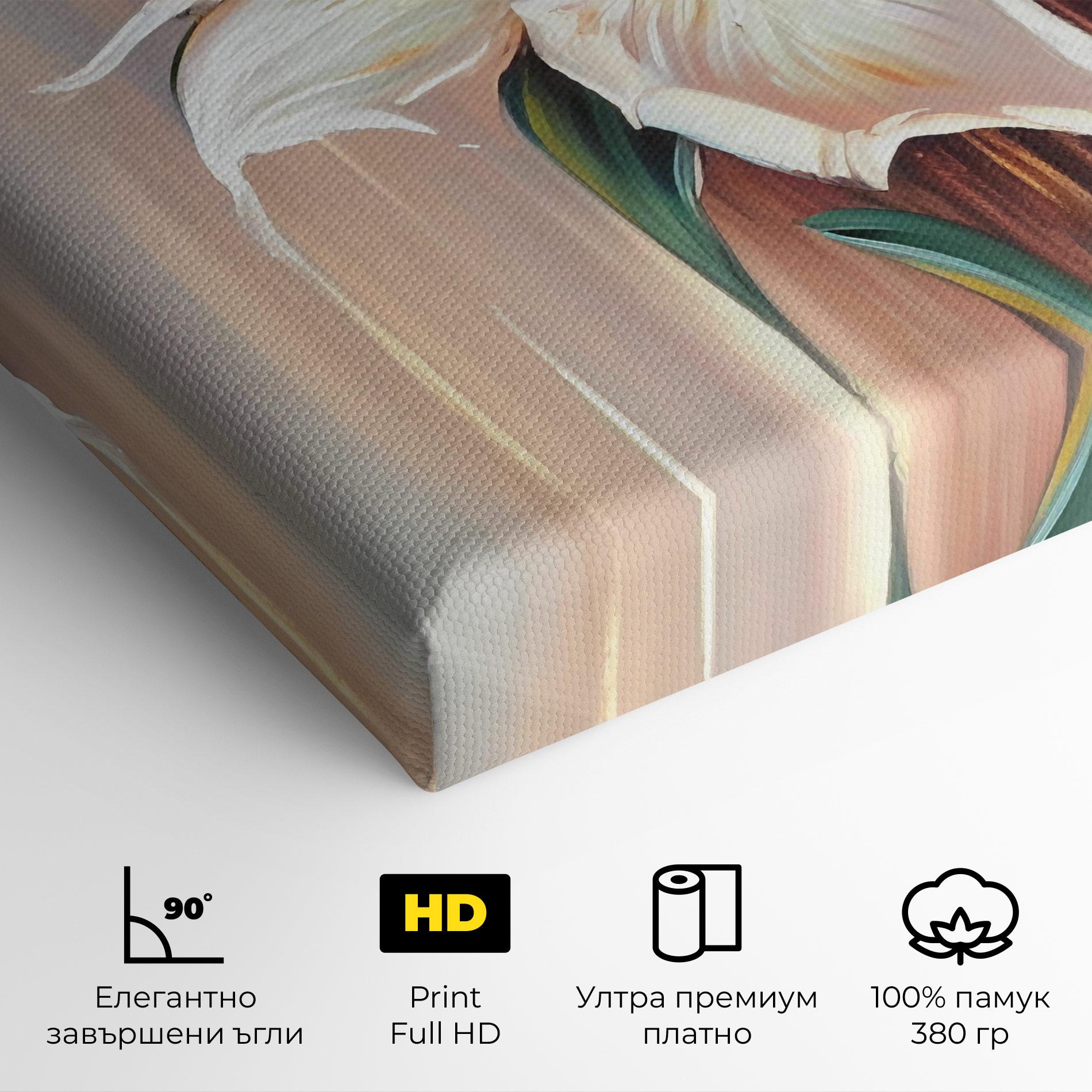 Картина на платно Abstract Lily Painting mockup 4