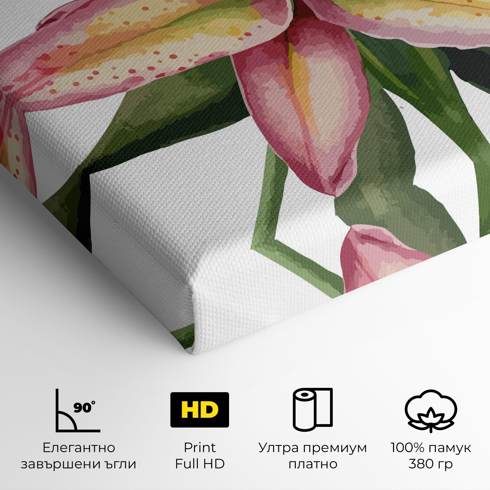 Картина на платно Lily Pretty Pink mockup 4